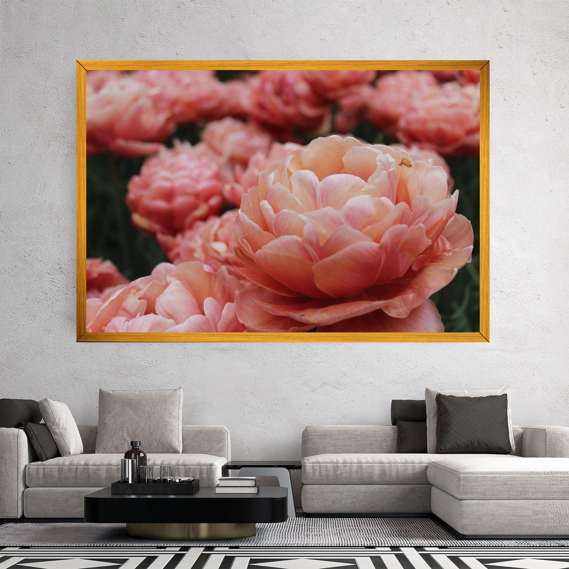 Obraz na Płótnie Light Orange Peony mockup 2