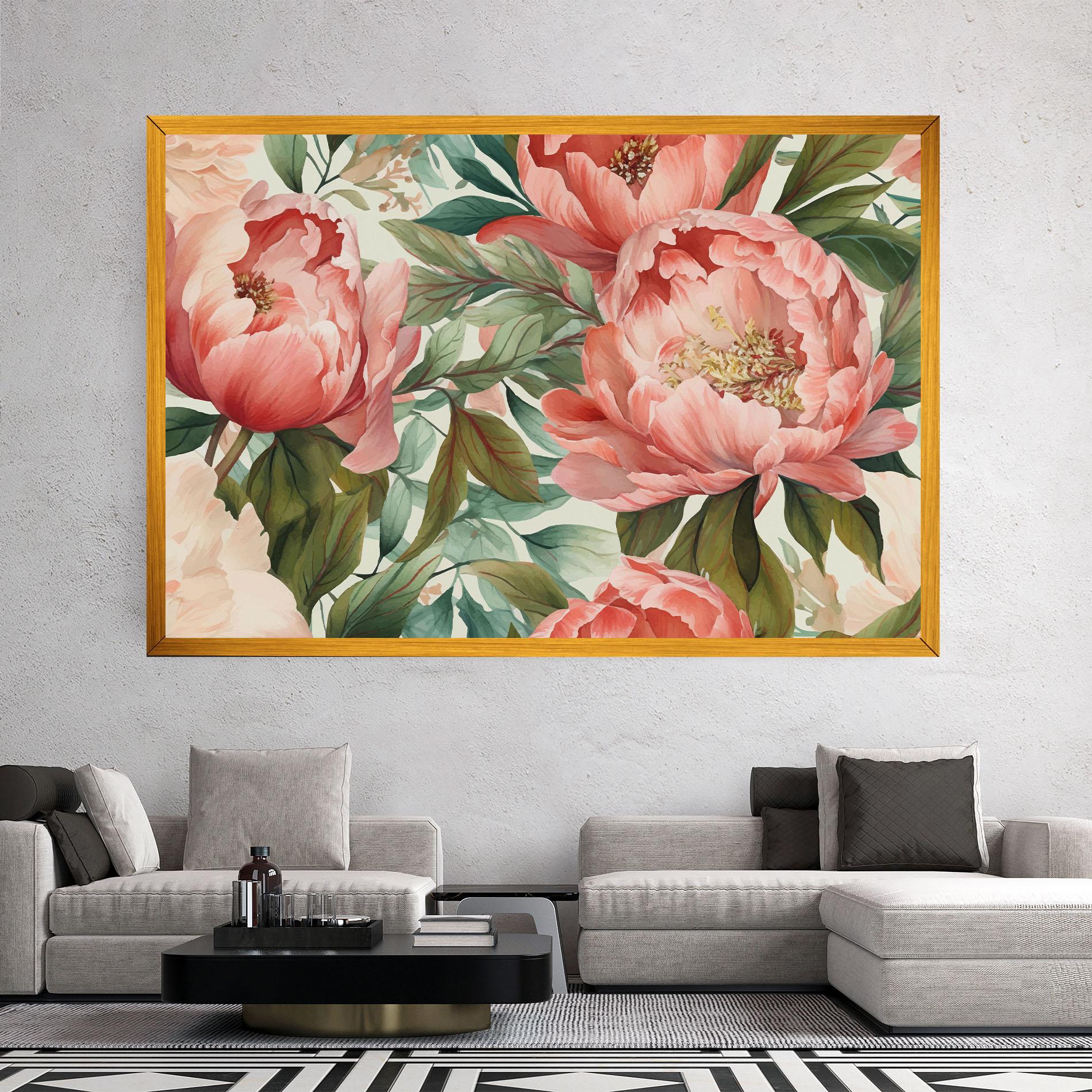 Obraz na Płótnie Light Red Peony mockup 2