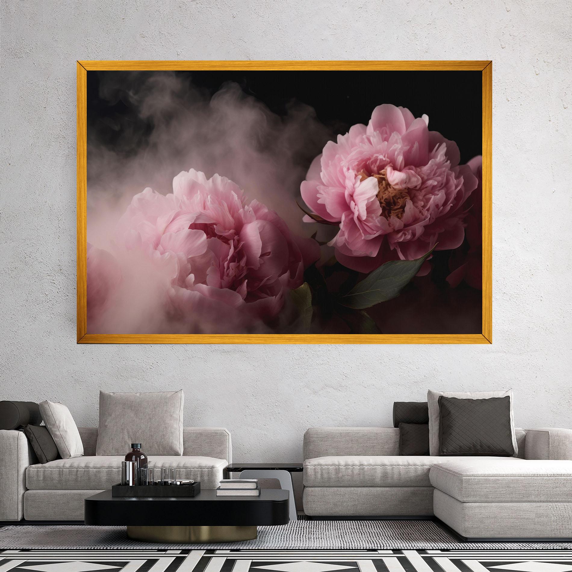 Obraz na Płótnie Peony In Smoke mockup 2
