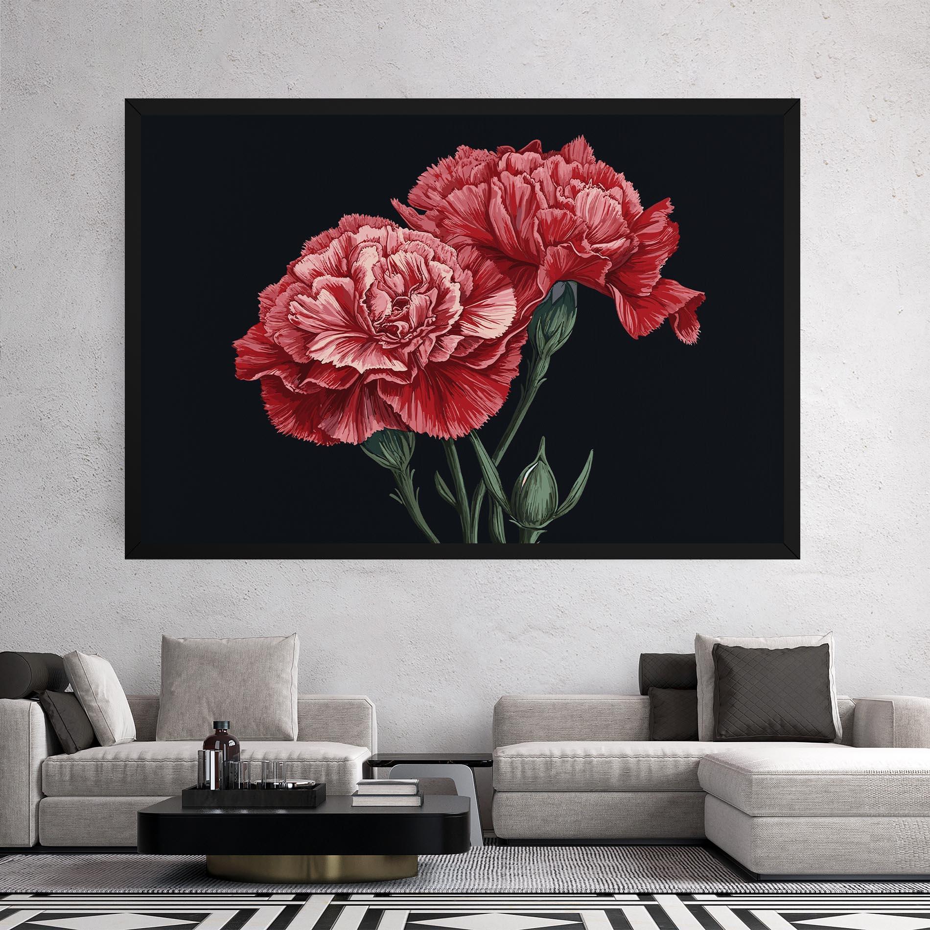 Obraz na Płótnie Beautiful Peony mockup 2