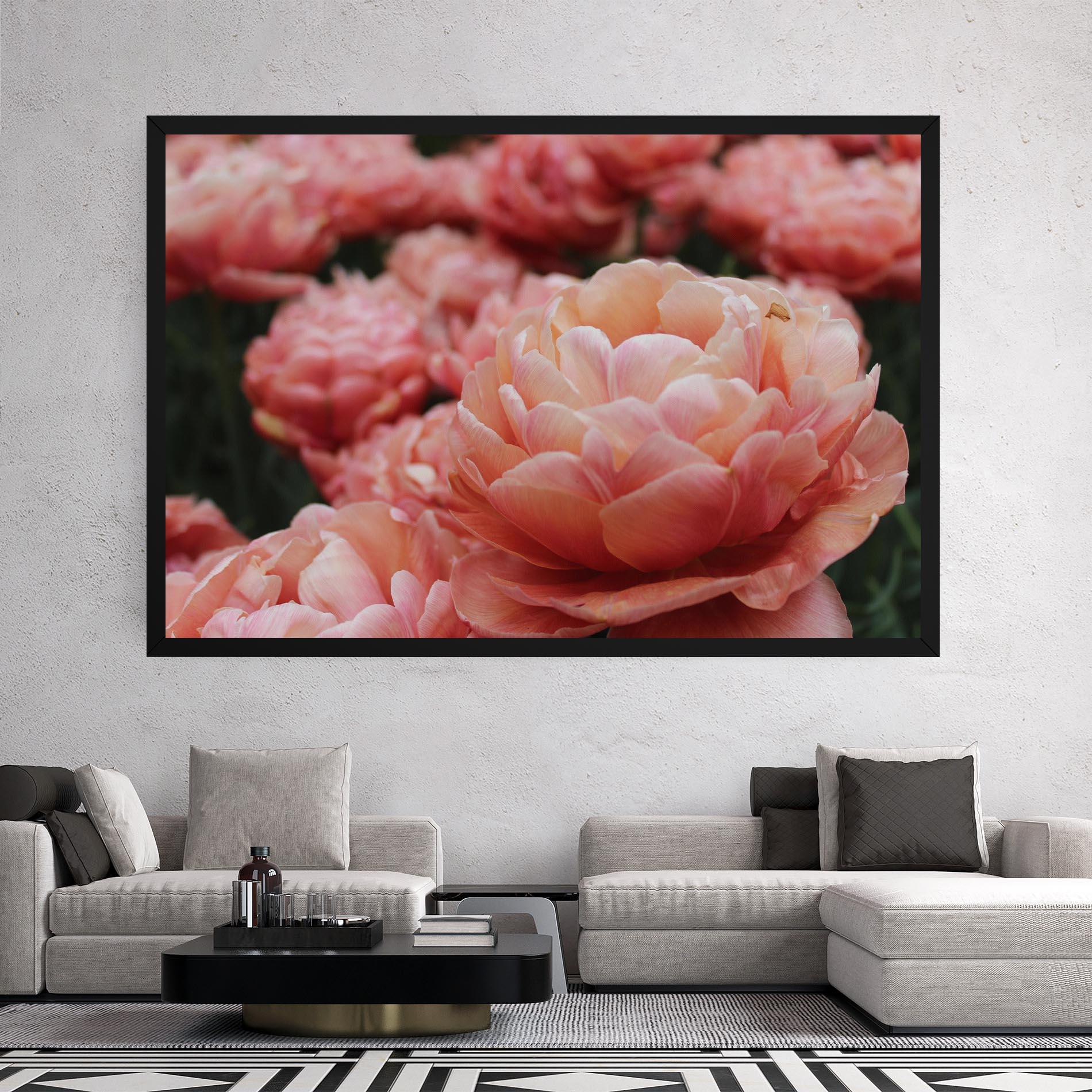 Obraz na Płótnie Light Orange Peony mockup 2