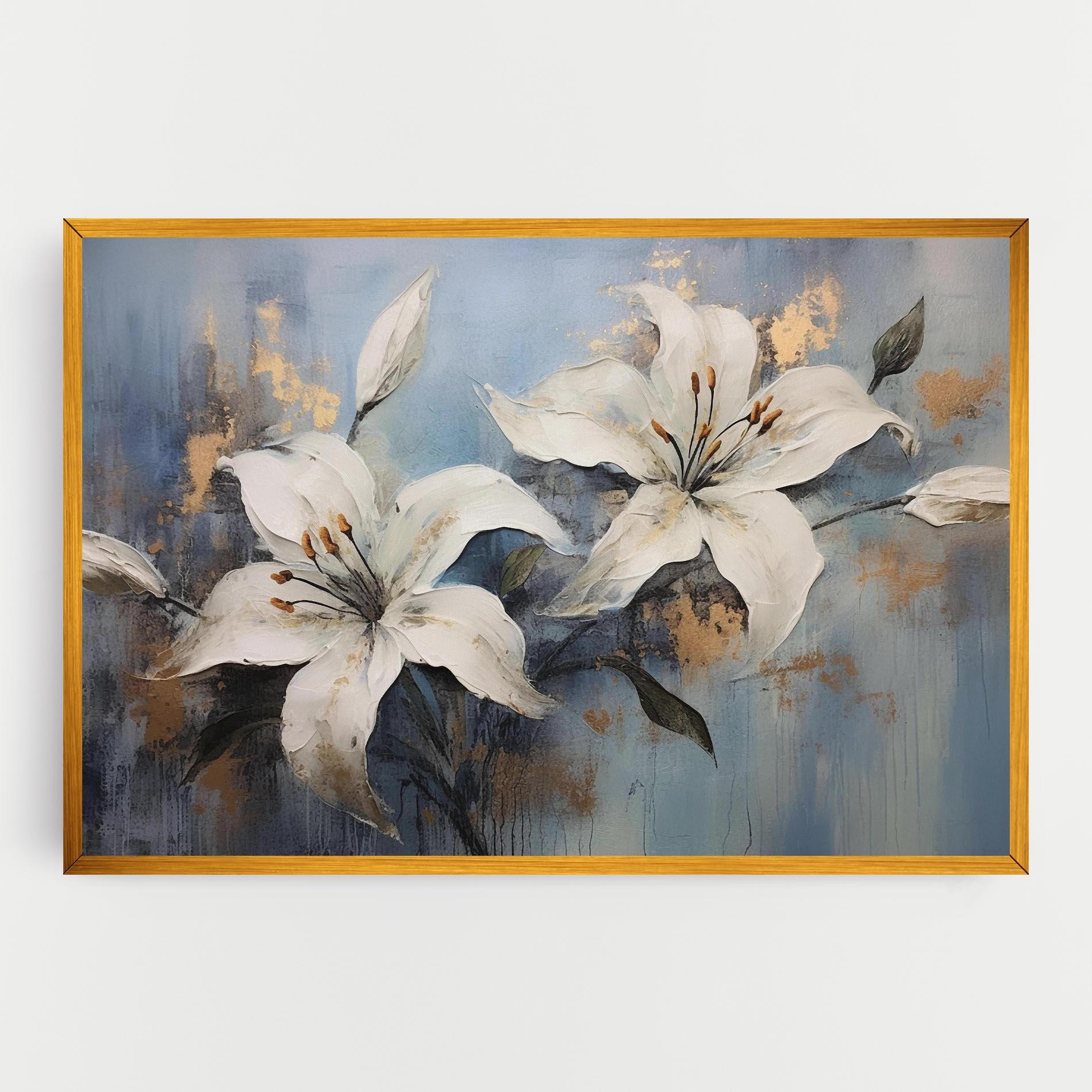 Obraz na Płótnie Gold Lily Painting mockup 0