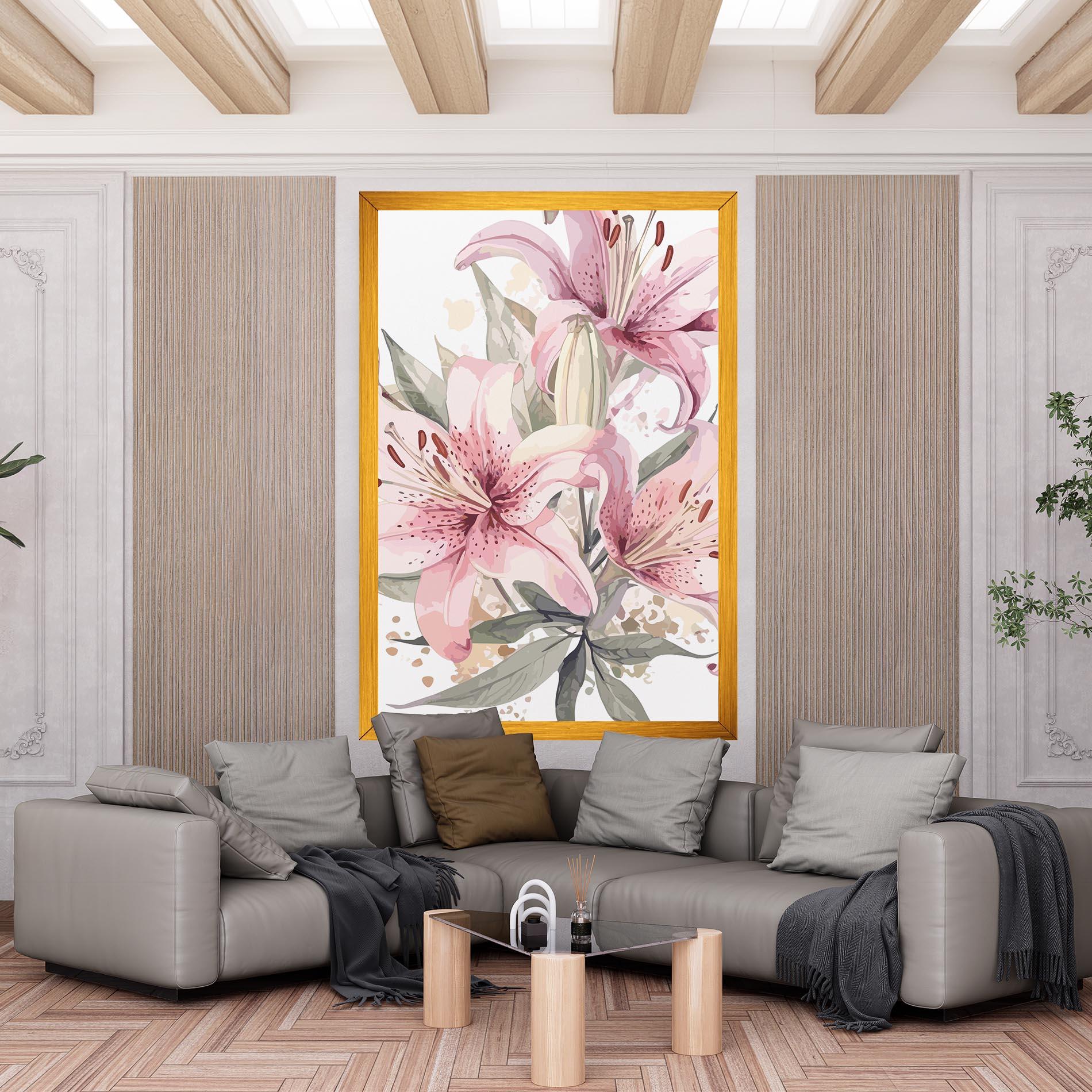 Obraz na Płótnie Light Pink Lily Art mockup 6