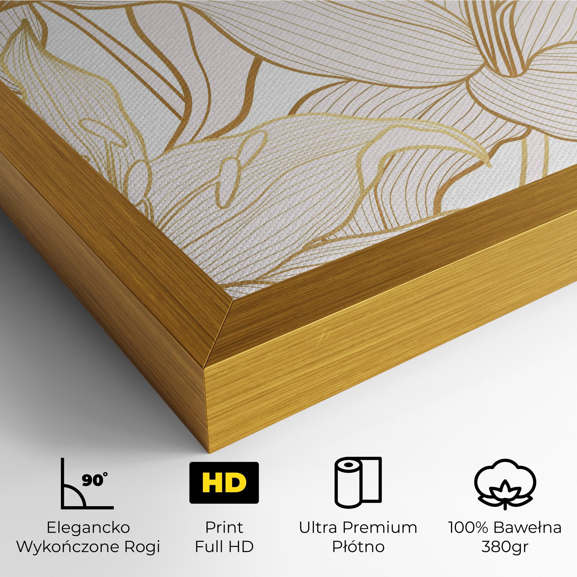 Obraz na Płótnie Gold Lily mockup 4