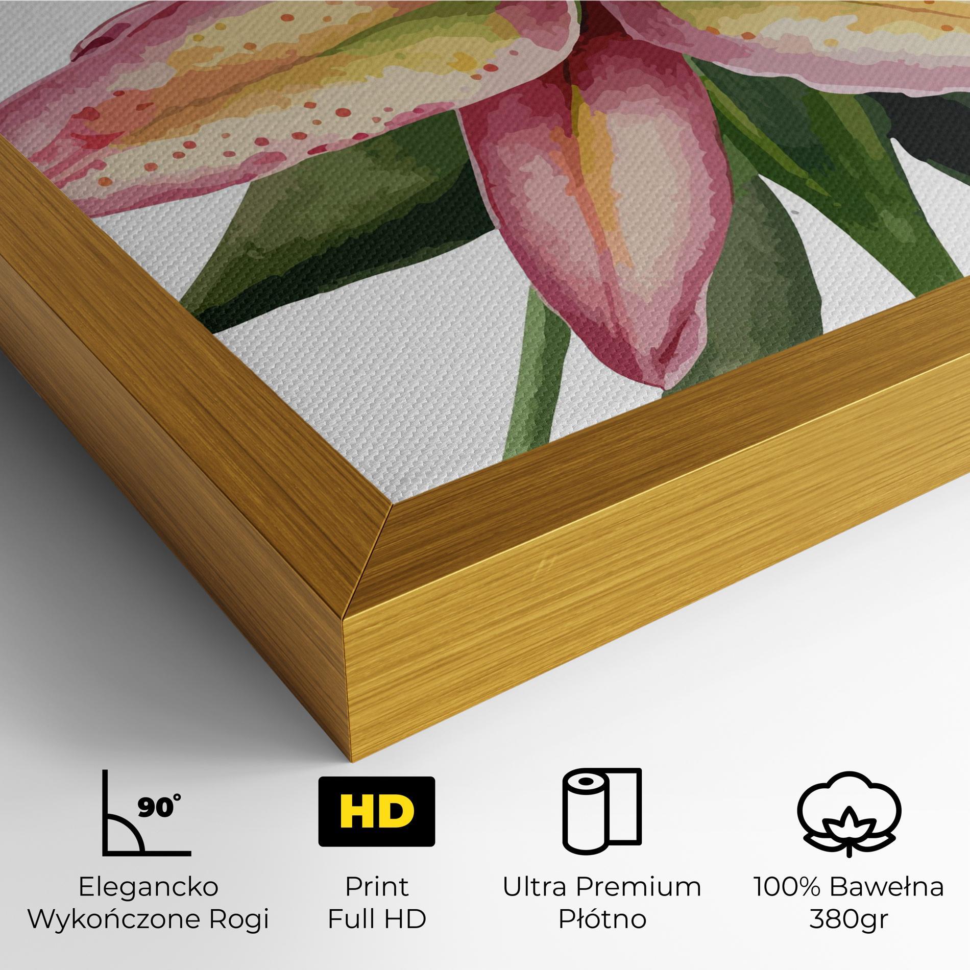 Obraz na Płótnie Lily Pretty Pink mockup 4