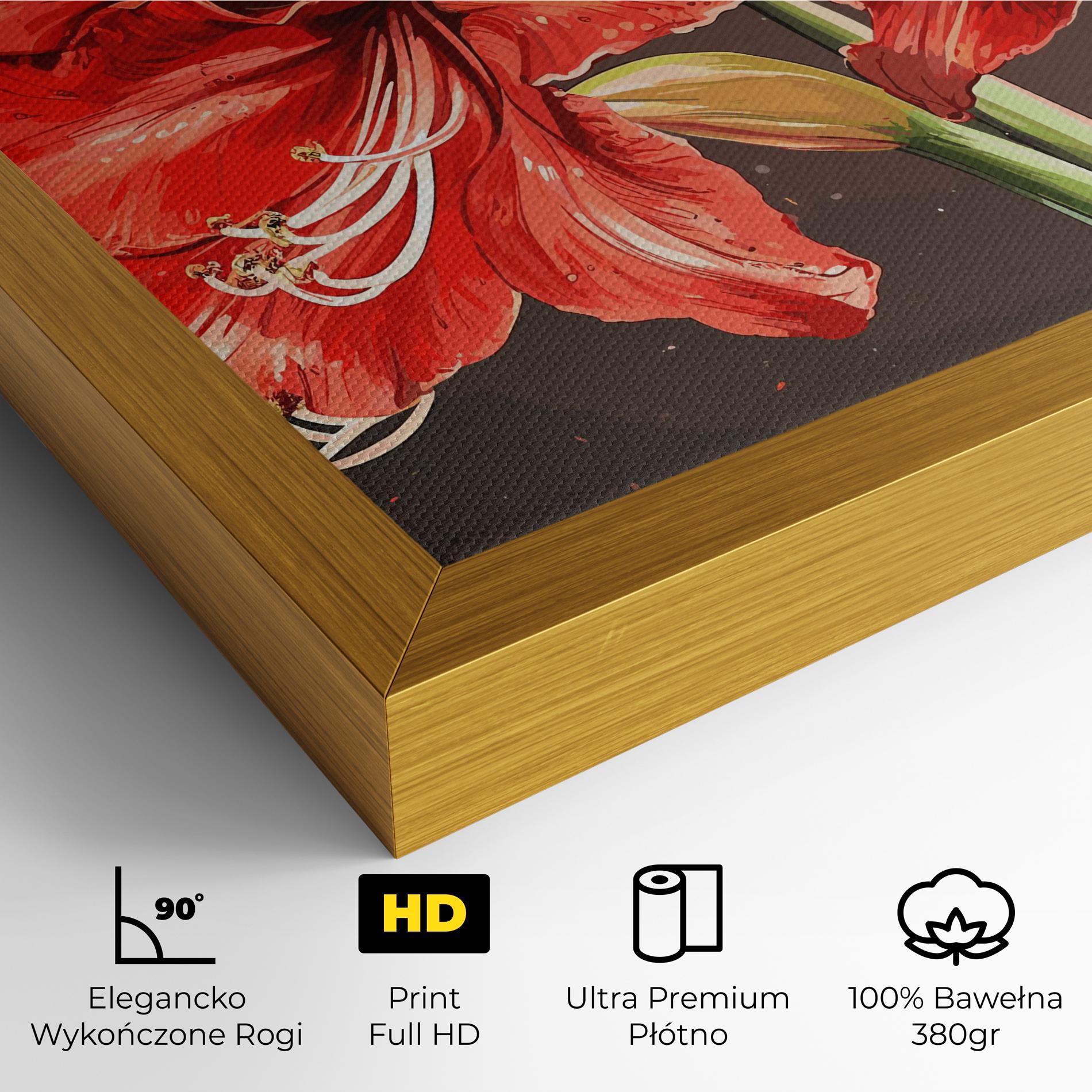 Obraz na Płótnie Orange Pretty Lily mockup 4