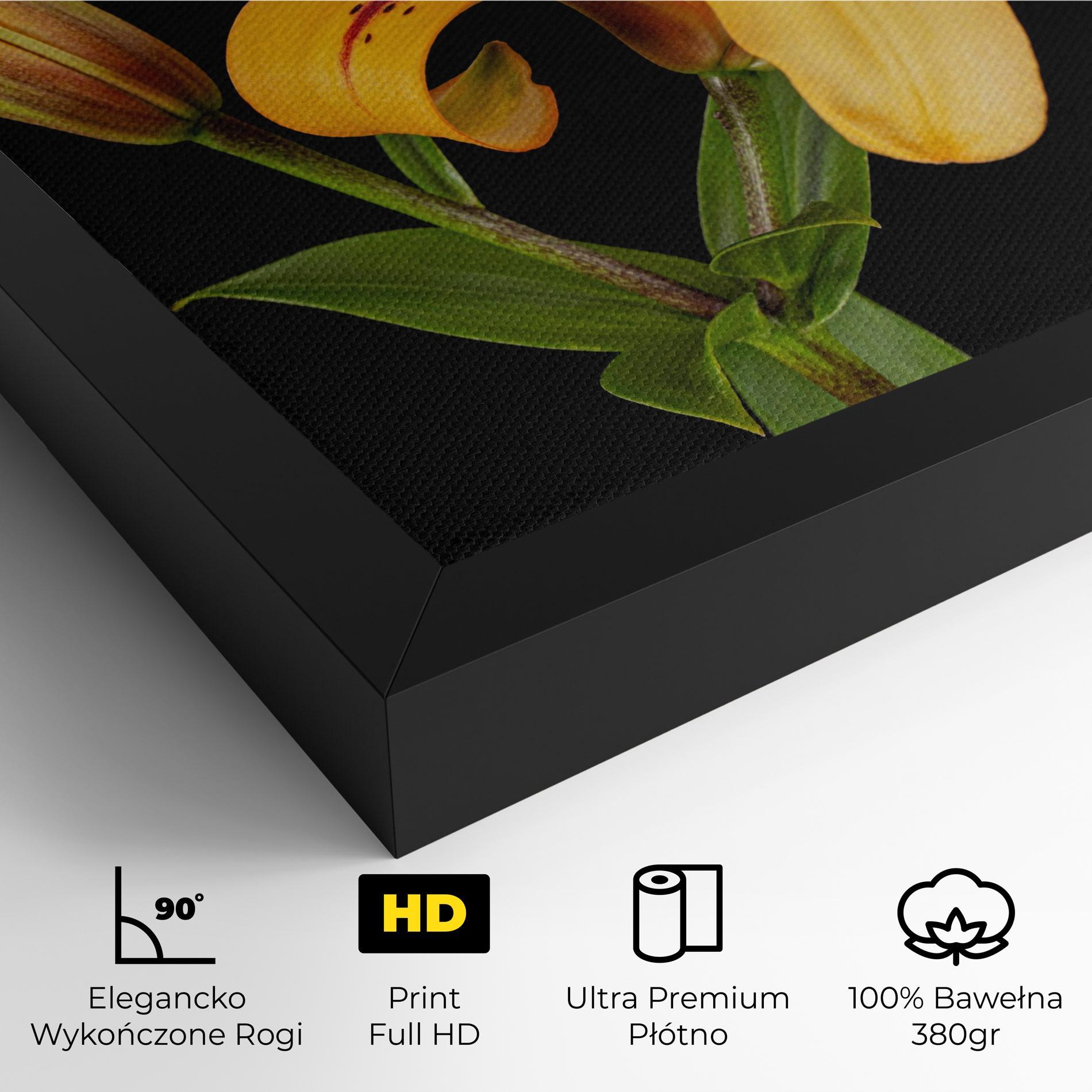 Obraz na Płótnie Beautiful Yellow Lily mockup 4