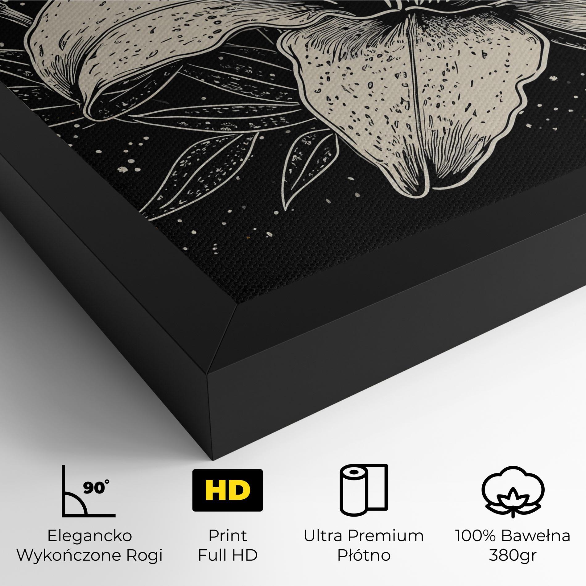 Obraz na Płótnie Cream Black Lily mockup 4