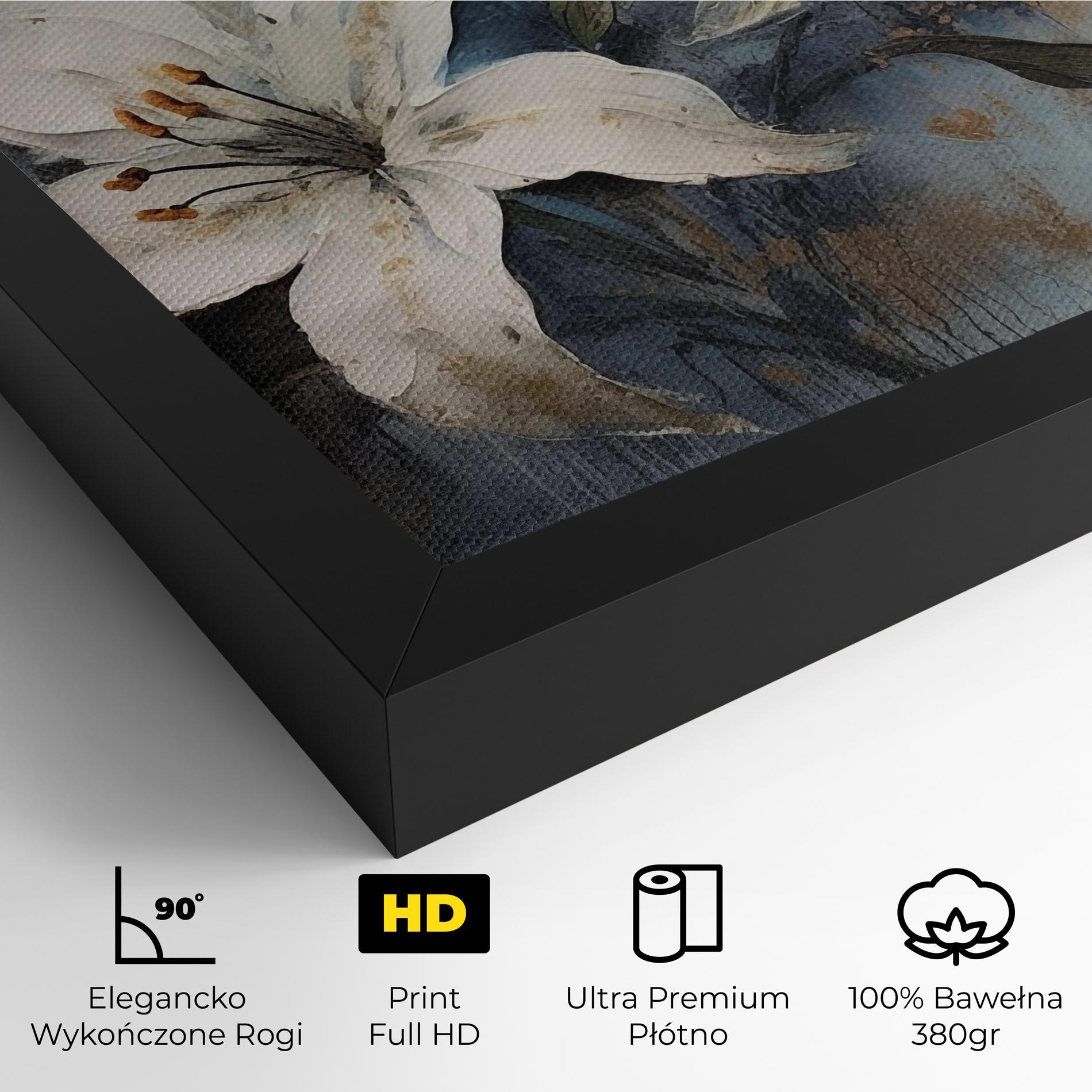 Obraz na Płótnie Gold Lily Painting mockup 4