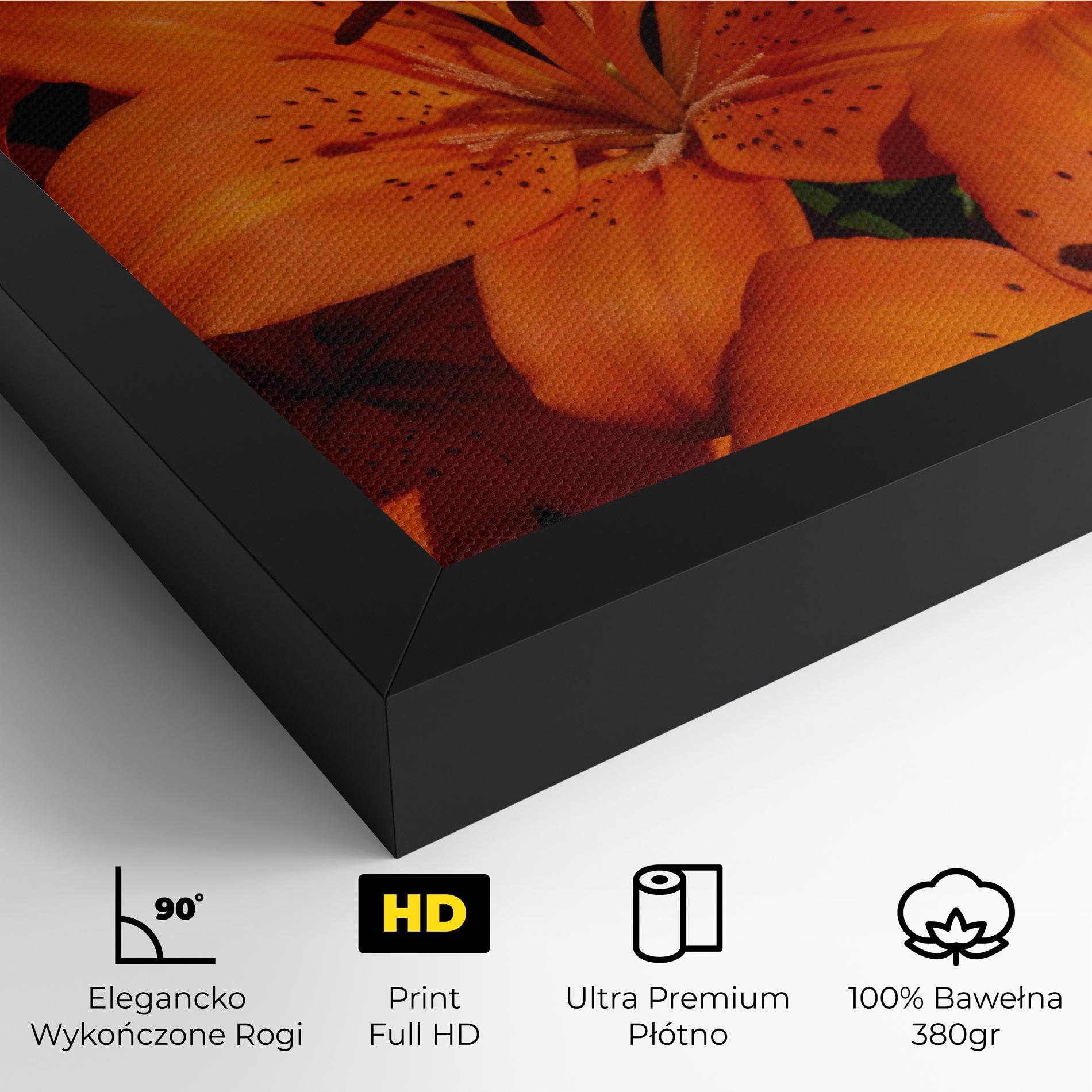 Obraz na Płótnie Orange Lily In The Sun mockup 4