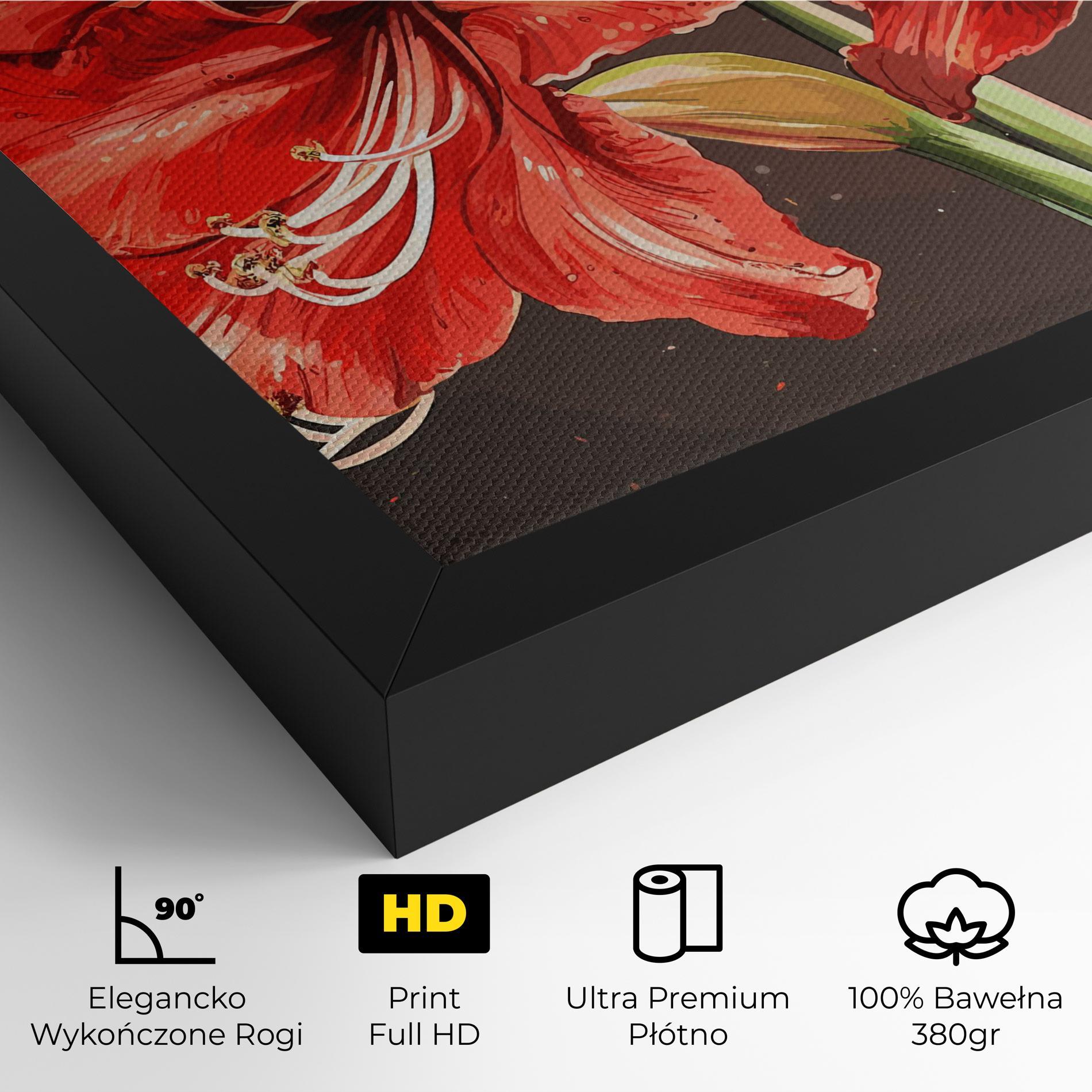 Obraz na Płótnie Orange Pretty Lily mockup 4