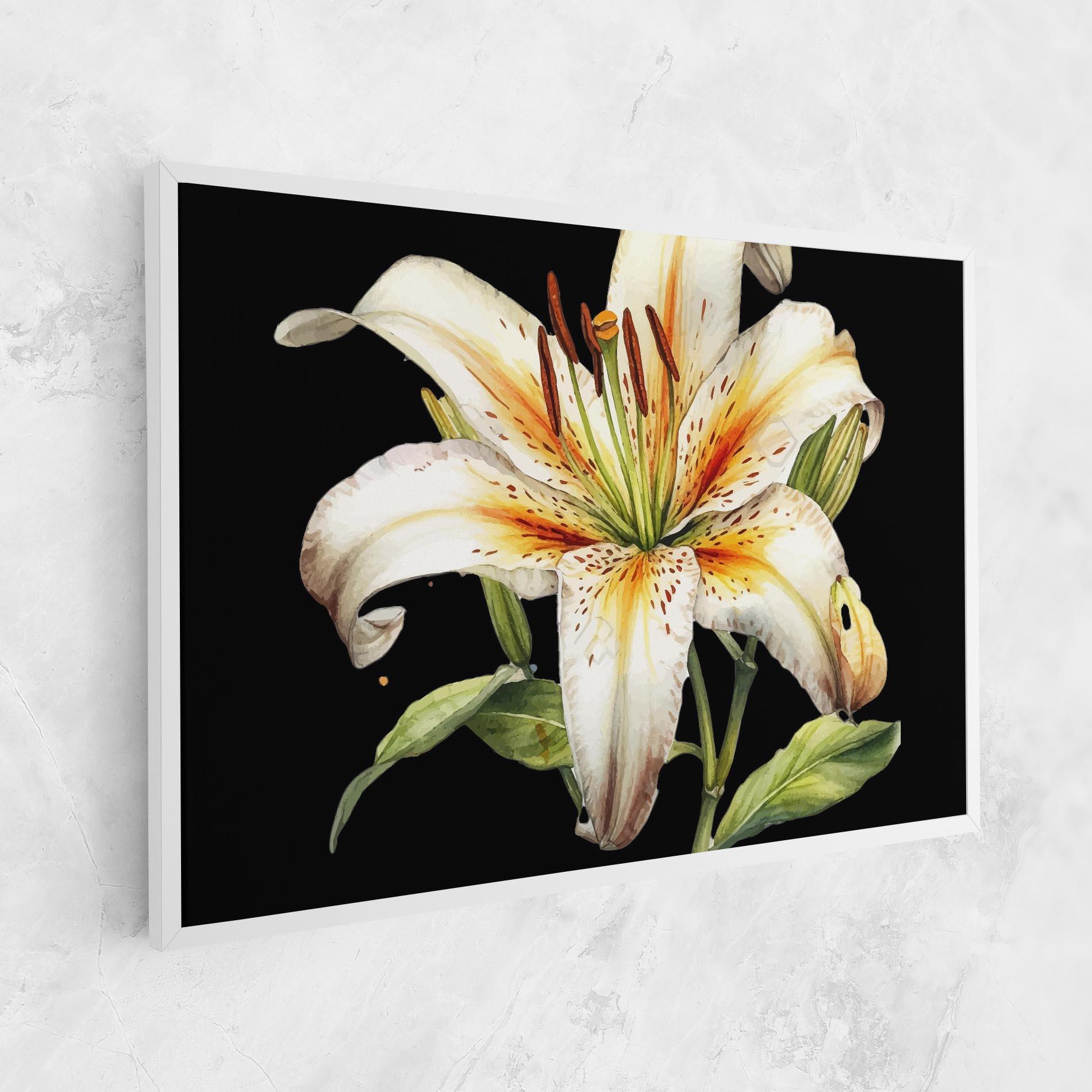 Obraz na Płótnie Beautiful White Lily mockup 1