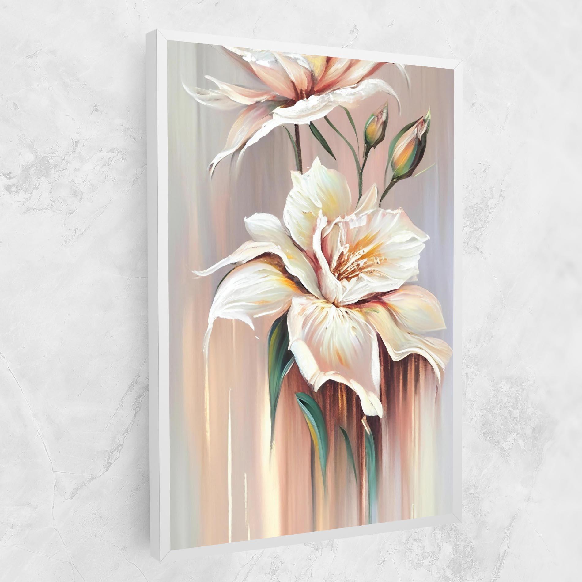 Obraz na Płótnie Abstract Lily Painting mockup 1