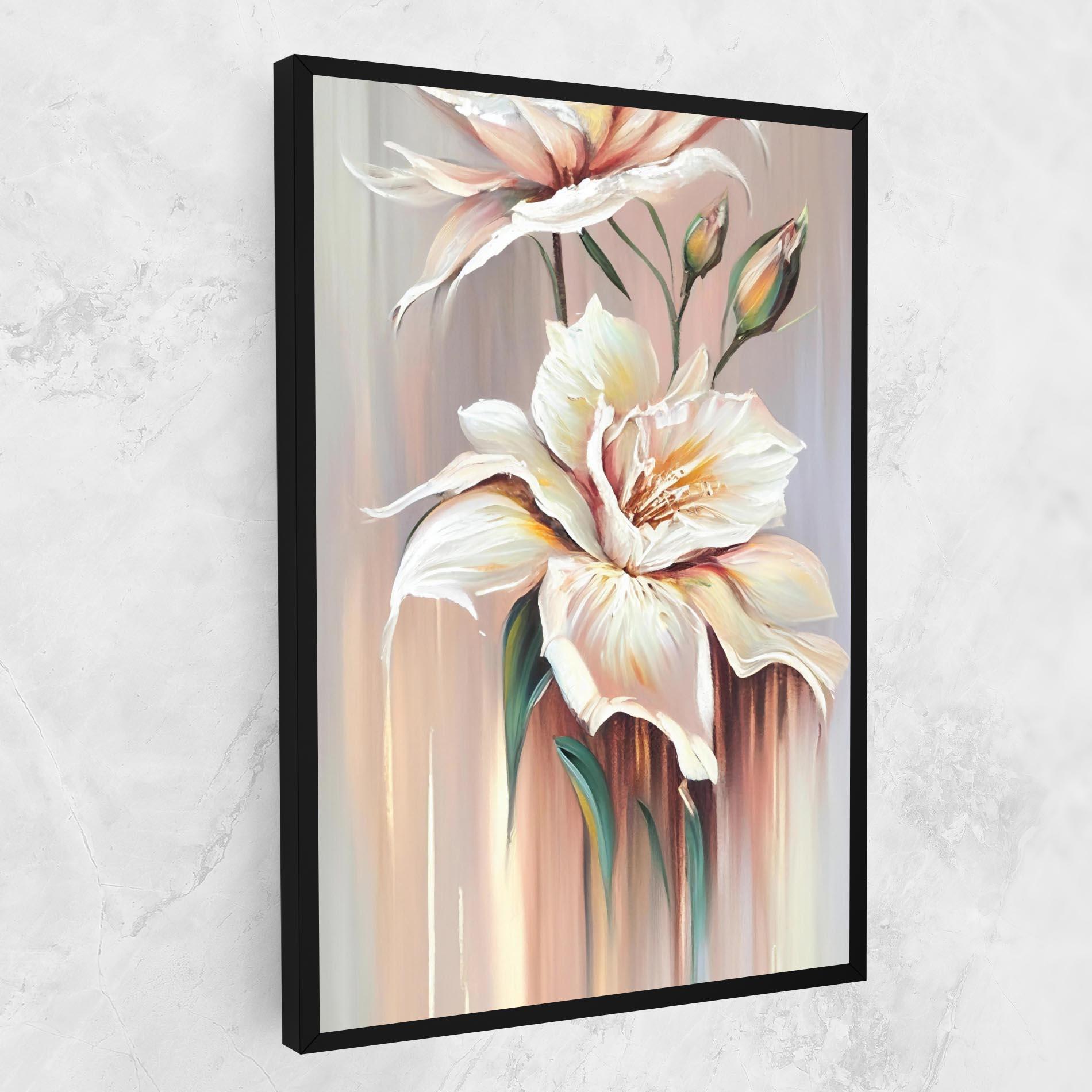 Obraz na Płótnie Abstract Lily Painting mockup 1