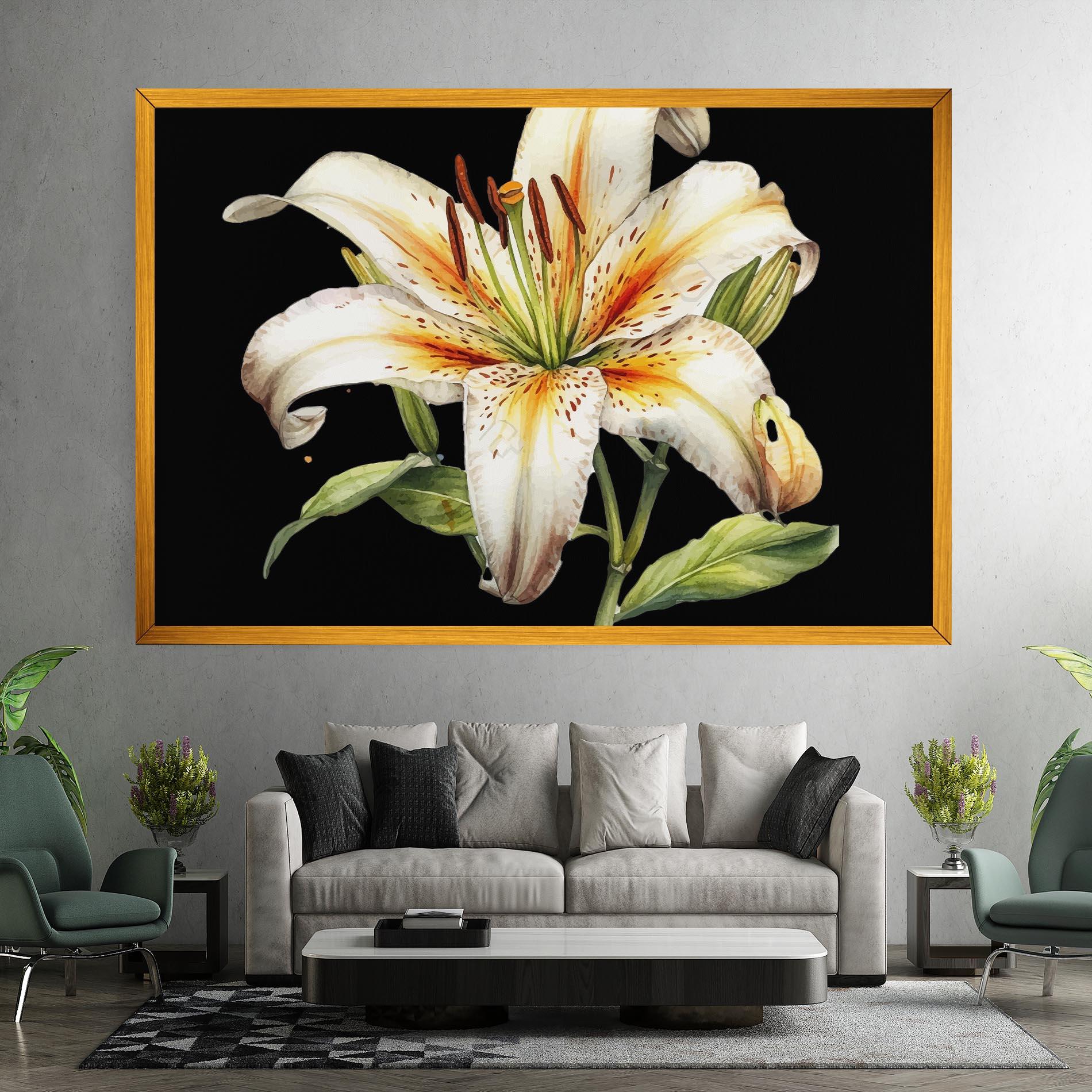 Obraz na Płótnie Beautiful White Lily mockup 7