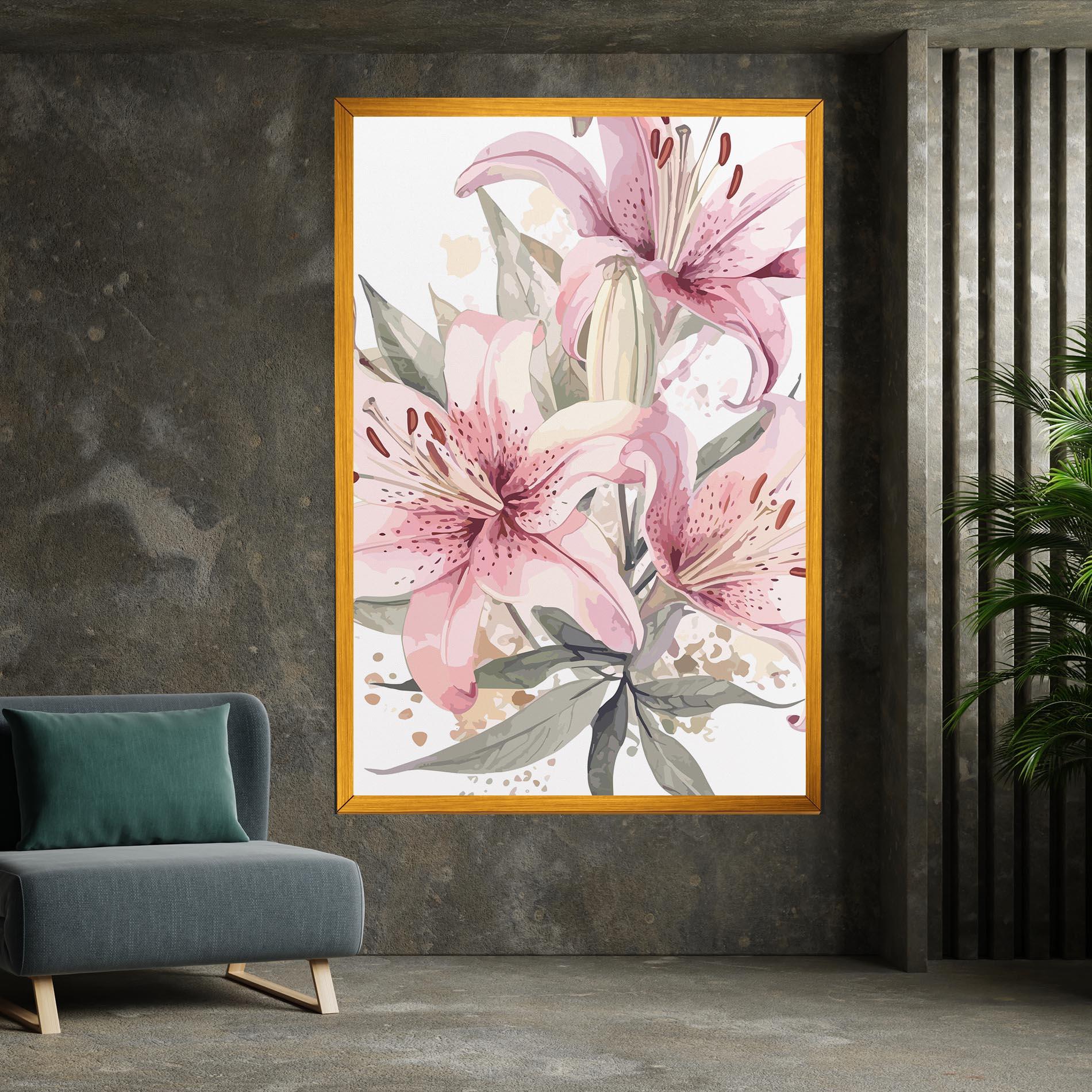 Obraz na Płótnie Light Pink Lily Art mockup 7