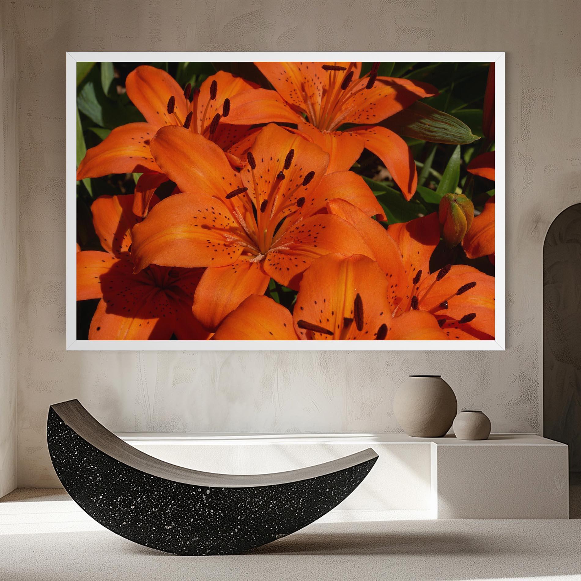 Obraz na Płótnie Orange Lily In The Sun mockup 8