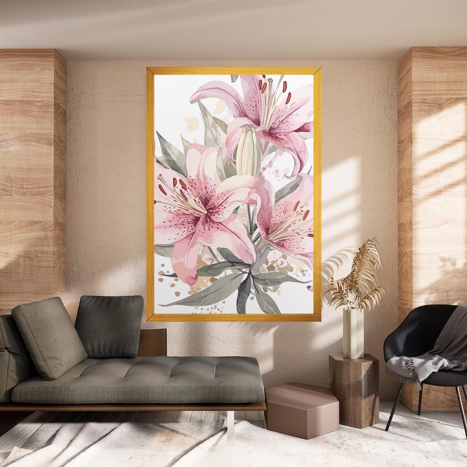 Obraz na Płótnie Light Pink Lily Art mockup 8