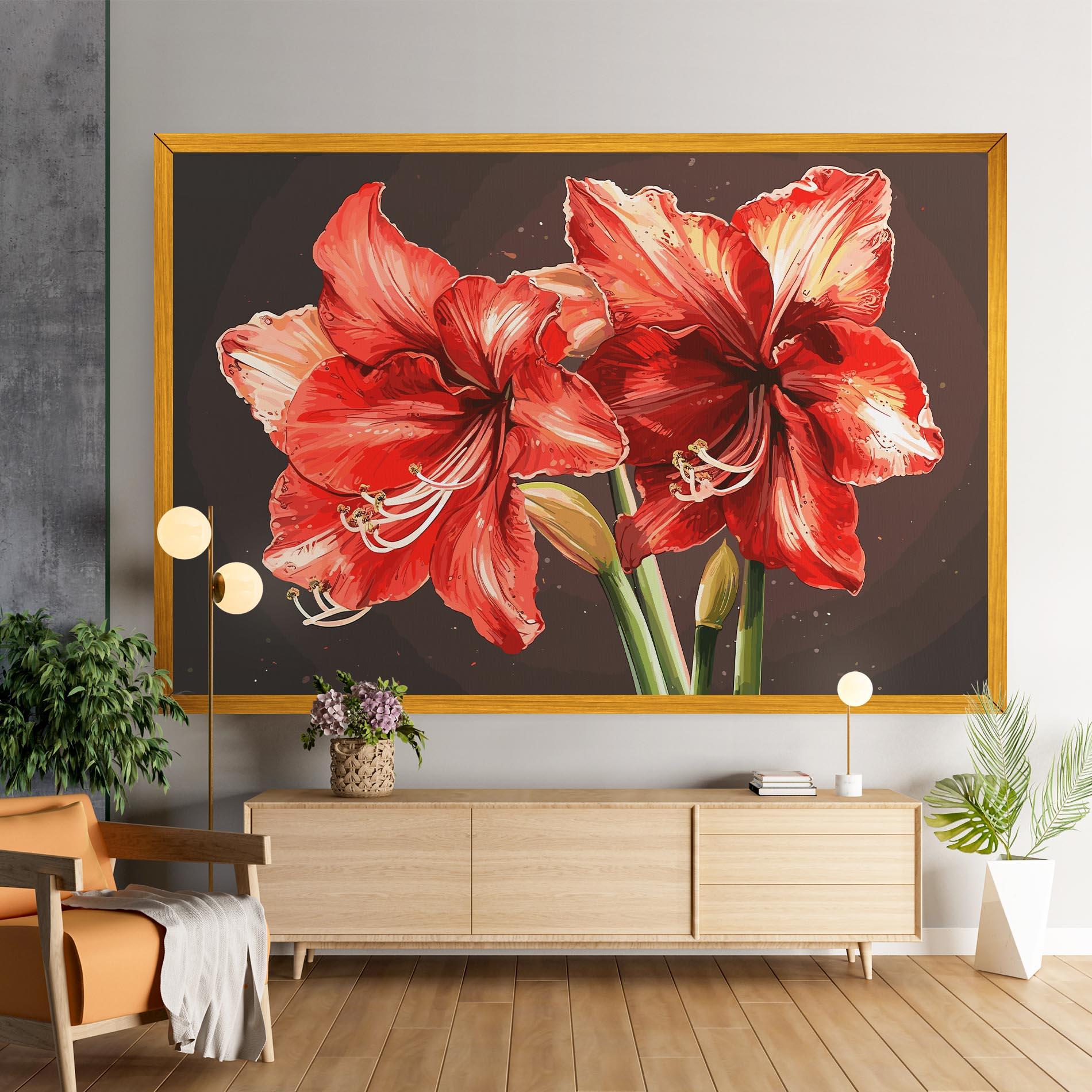 Obraz na Płótnie Orange Pretty Lily mockup 9