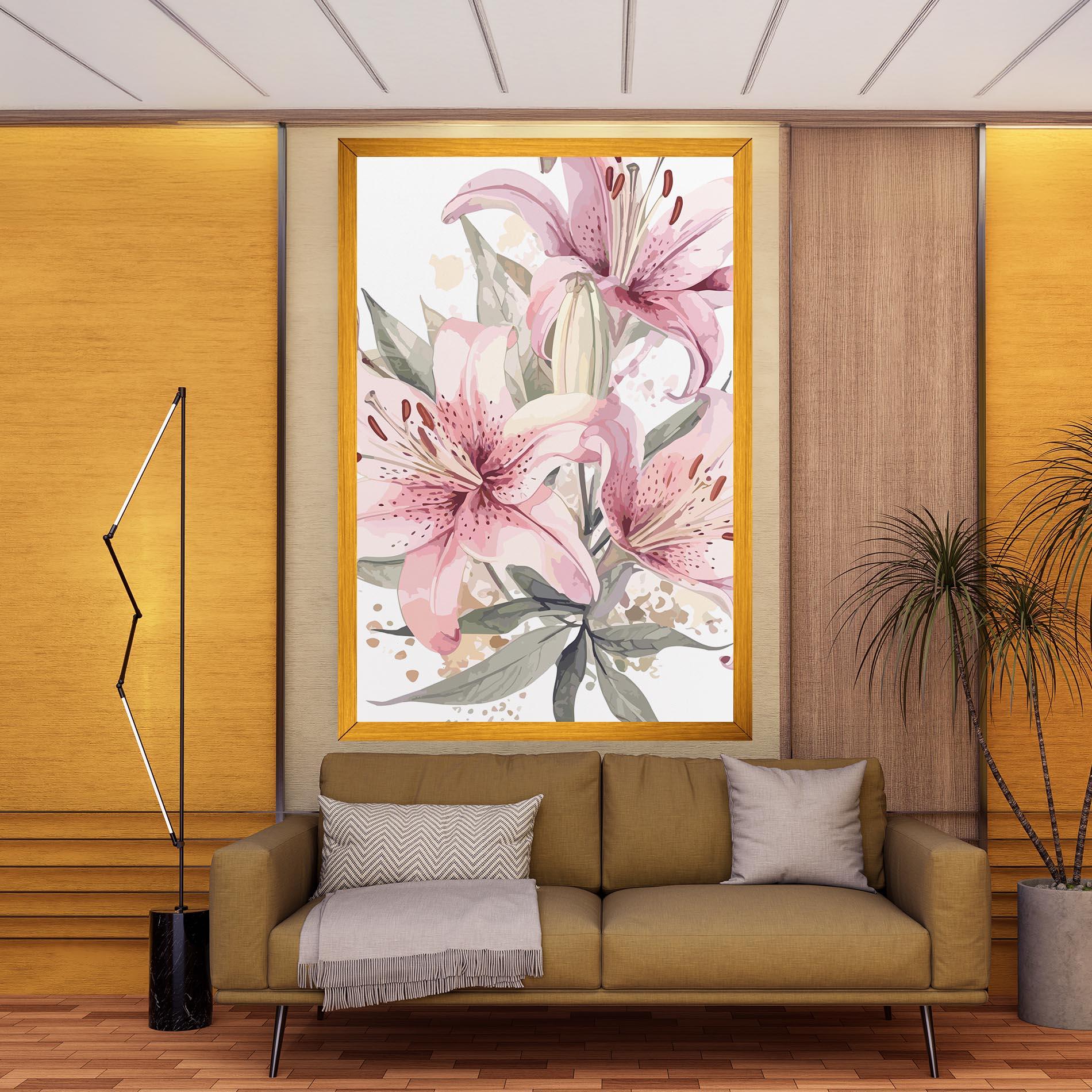 Obraz na Płótnie Light Pink Lily Art mockup 9