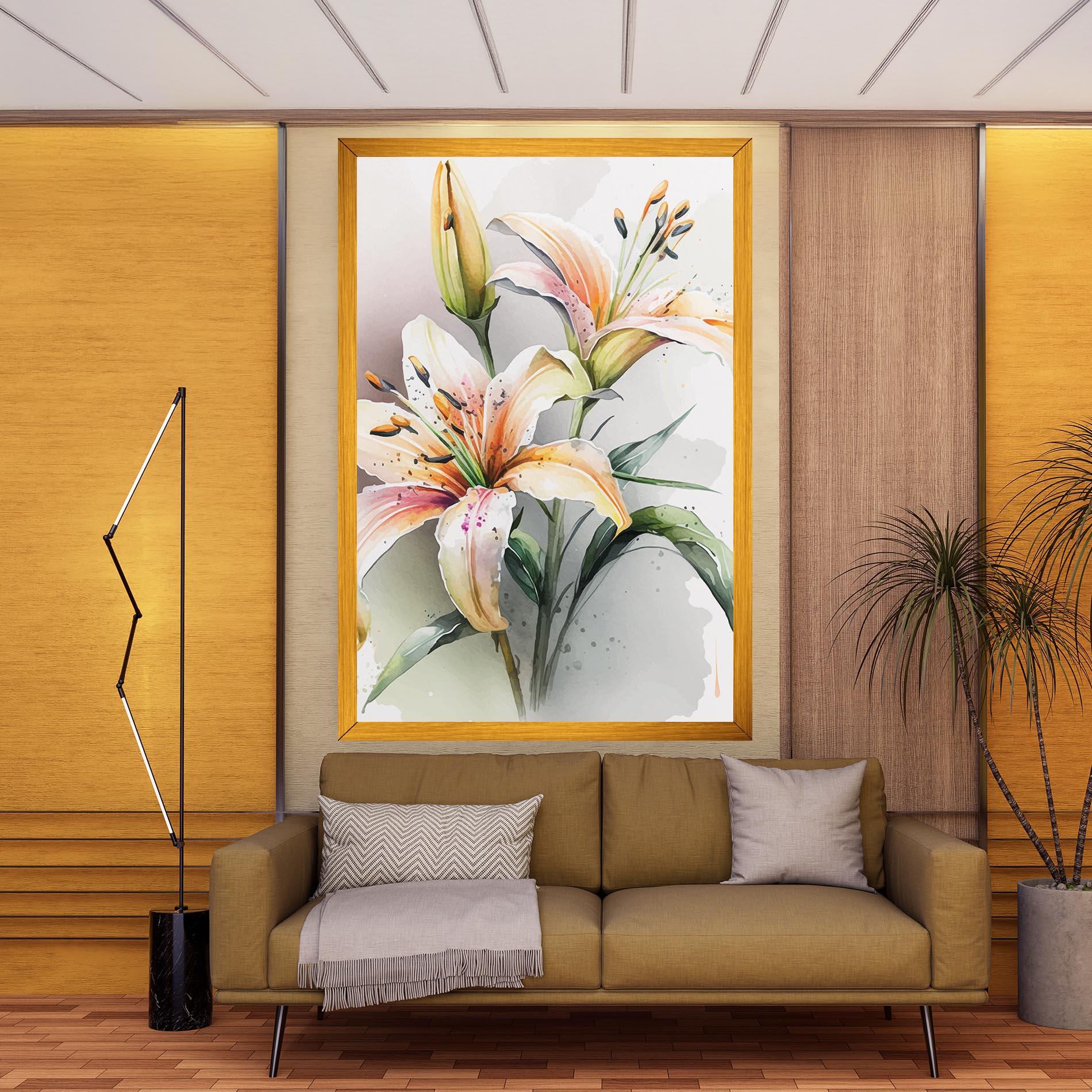 Obraz na Płótnie White Orange Lily mockup 9