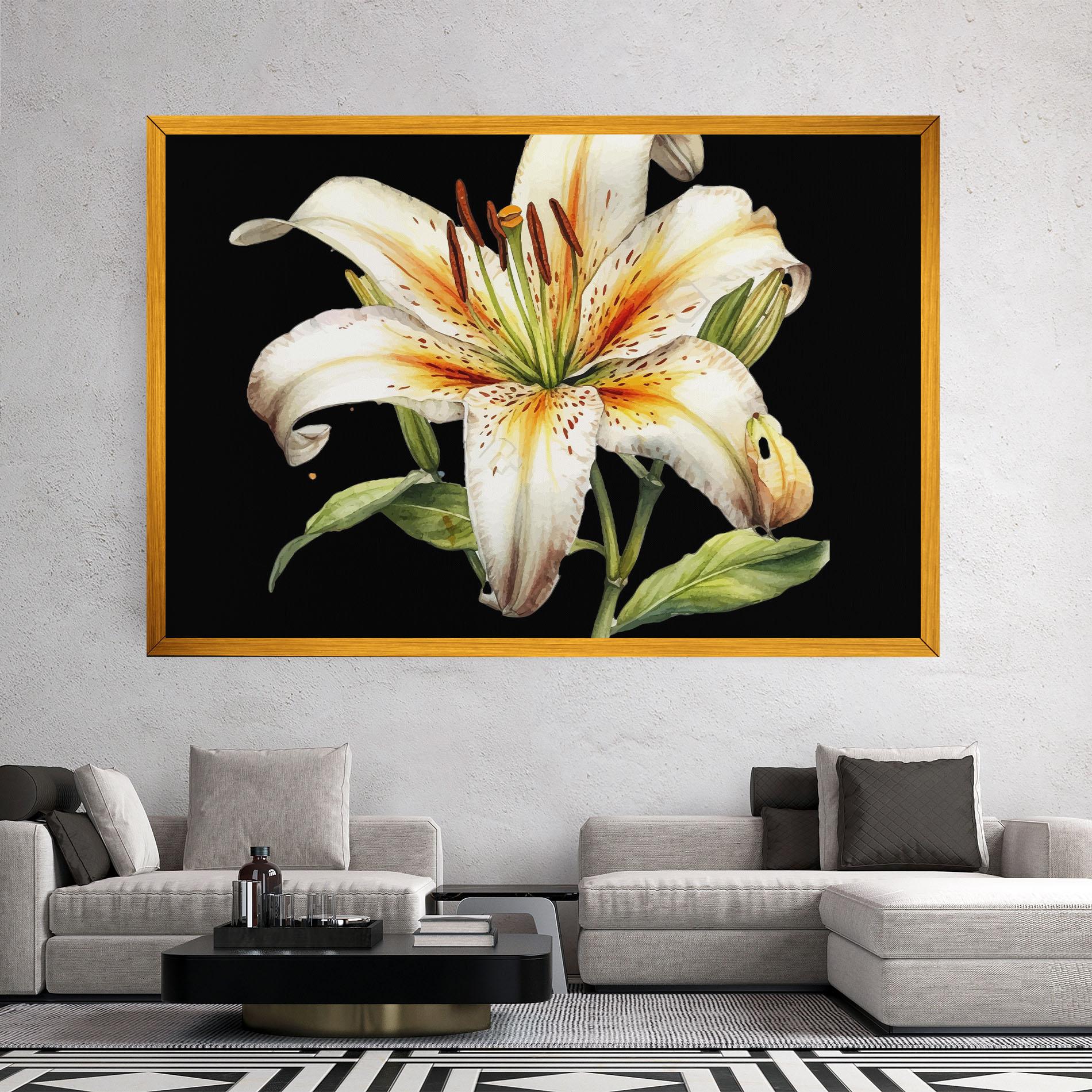 Obraz na Płótnie Beautiful White Lily mockup 2