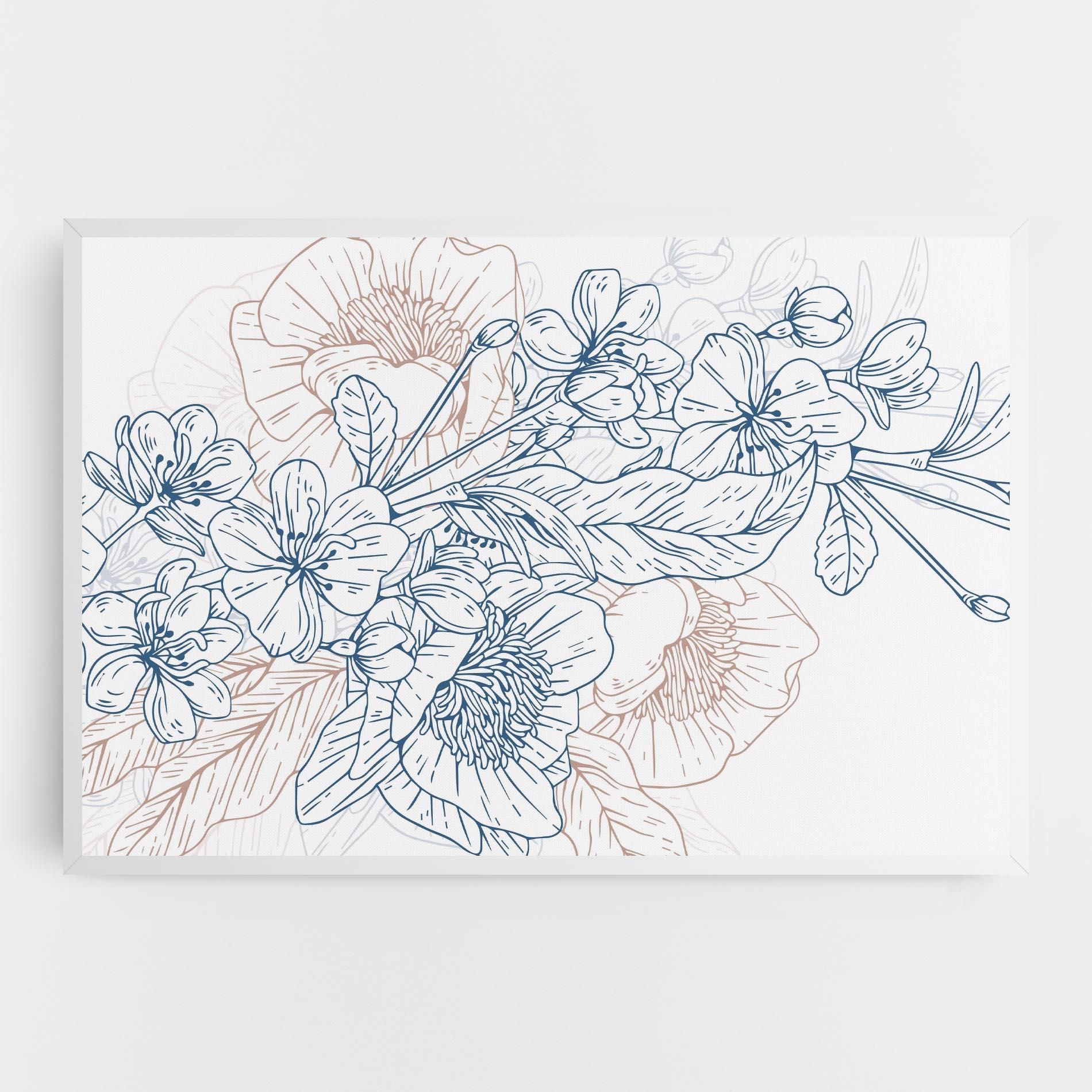 Obraz na Płótnie Blue Cream Line mockup 0