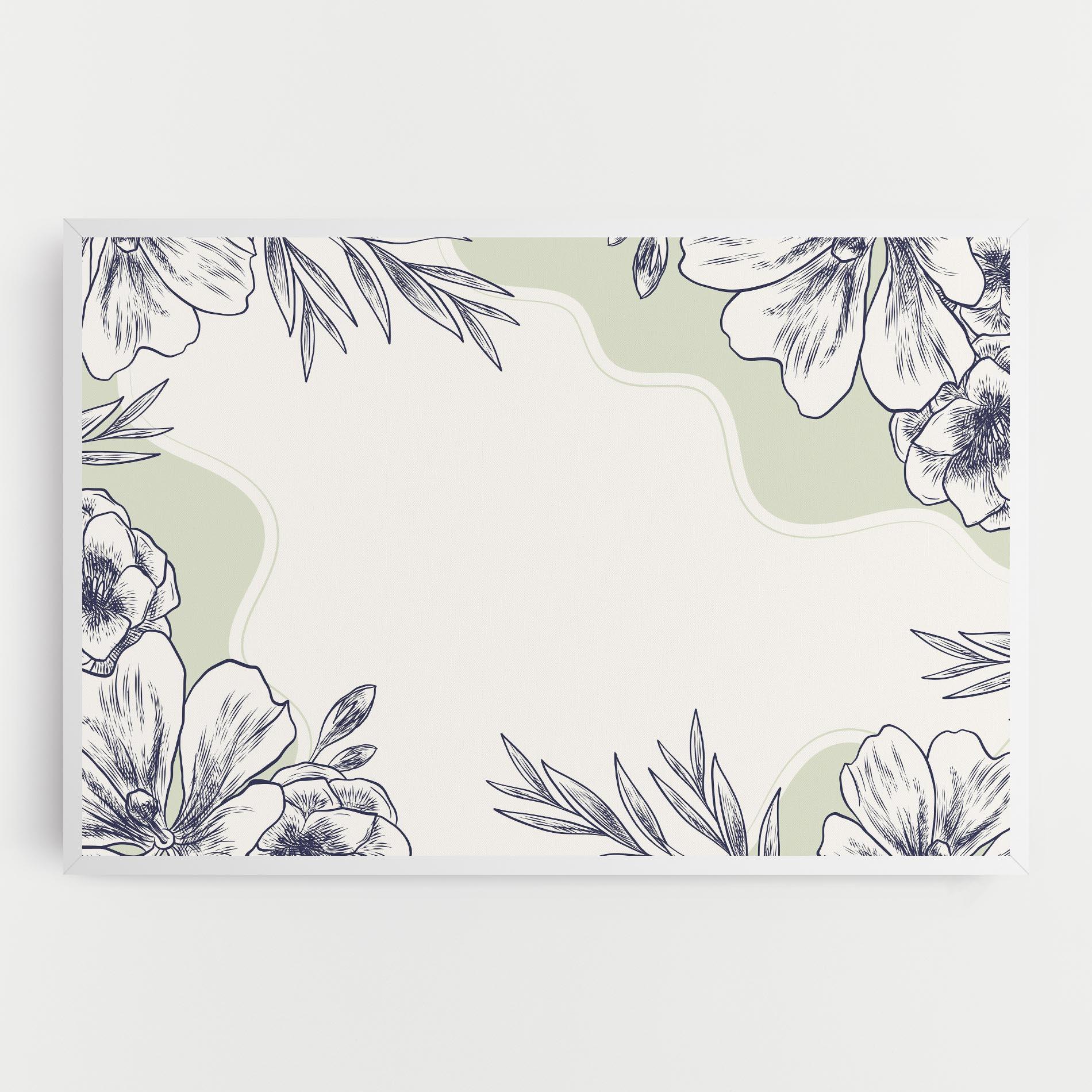 Obraz na Płótnie Blue Line Green mockup 0