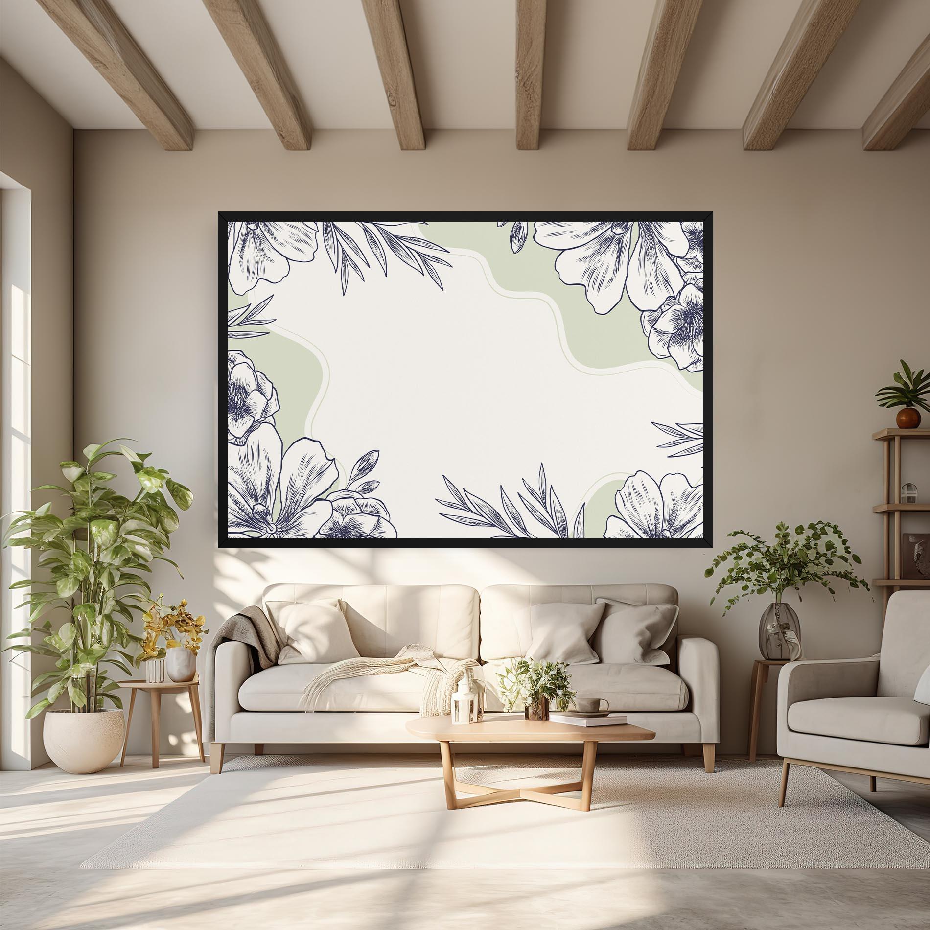 Obraz na Płótnie Blue Line Green mockup 6