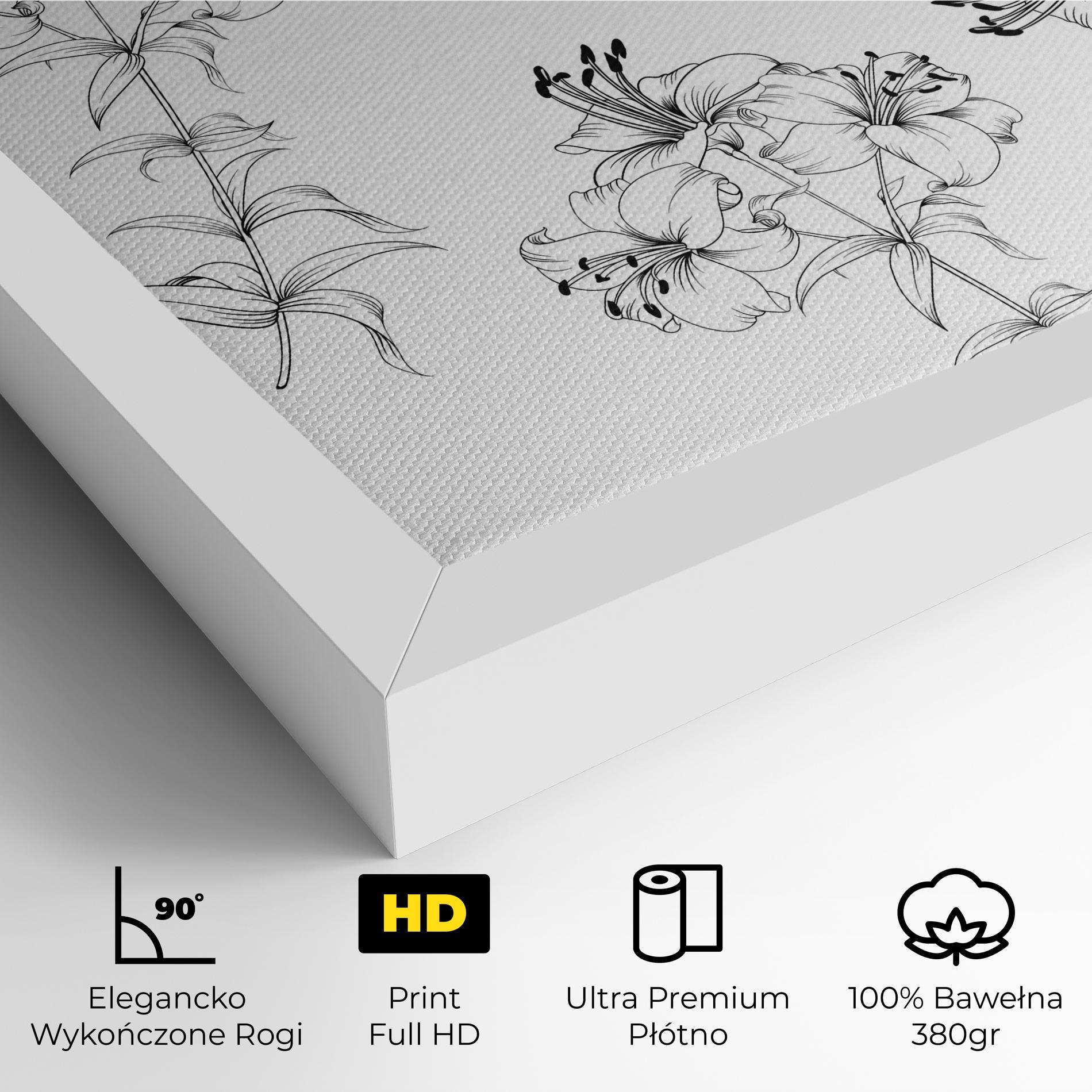 Obraz na Płótnie Flower Pattern mockup 4