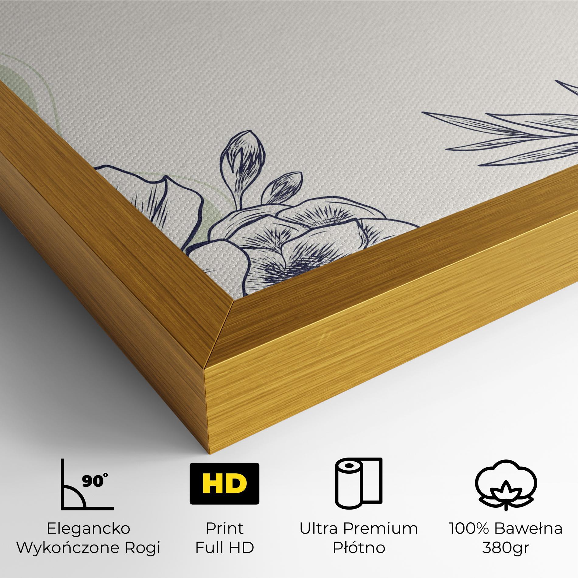 Obraz na Płótnie Blue Line Green mockup 4