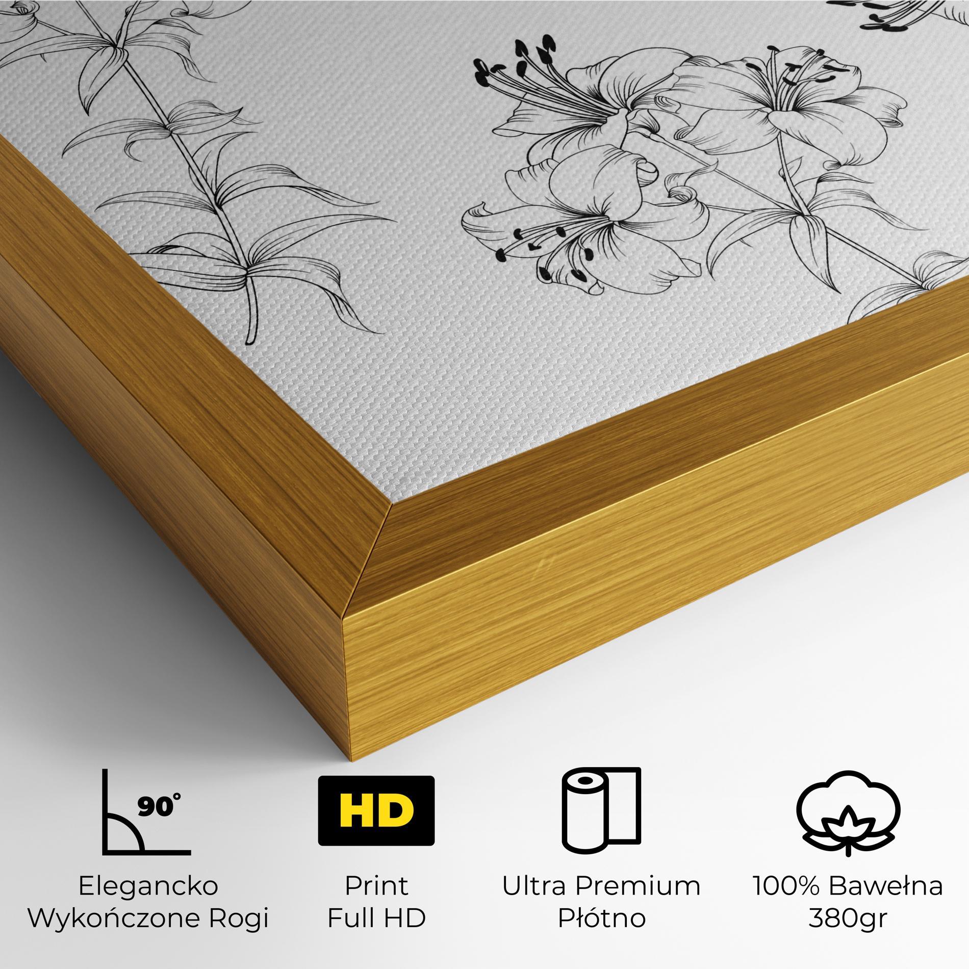 Obraz na Płótnie Flower Pattern mockup 4