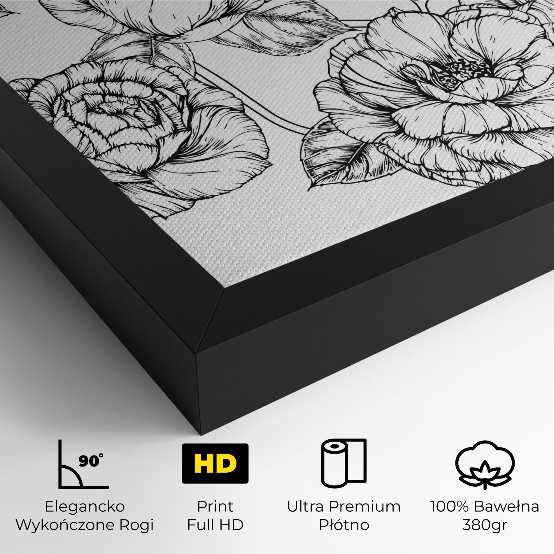 Obraz na Płótnie Big Roses Line mockup 4