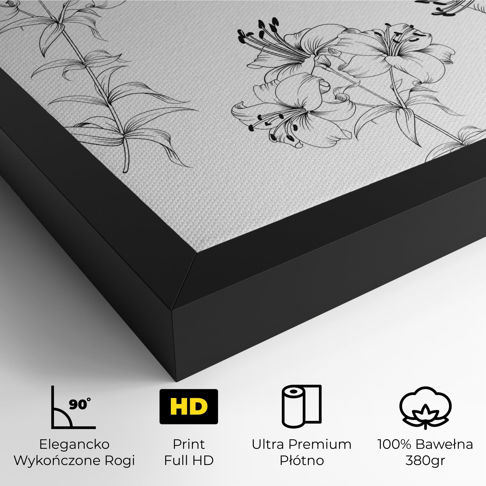 Obraz na Płótnie Flower Pattern mockup 4