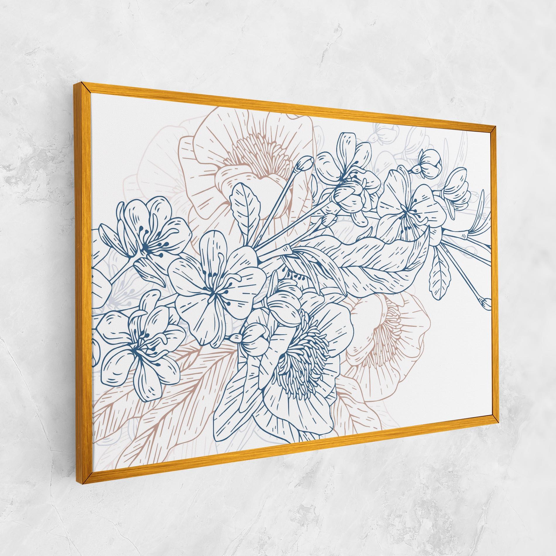 Obraz na Płótnie Blue Cream Line mockup 1