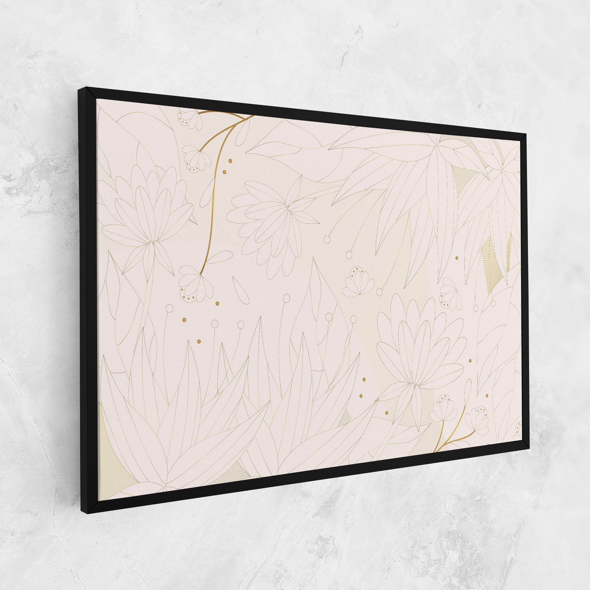 Obraz na Płótnie Flower Cream Line mockup 1