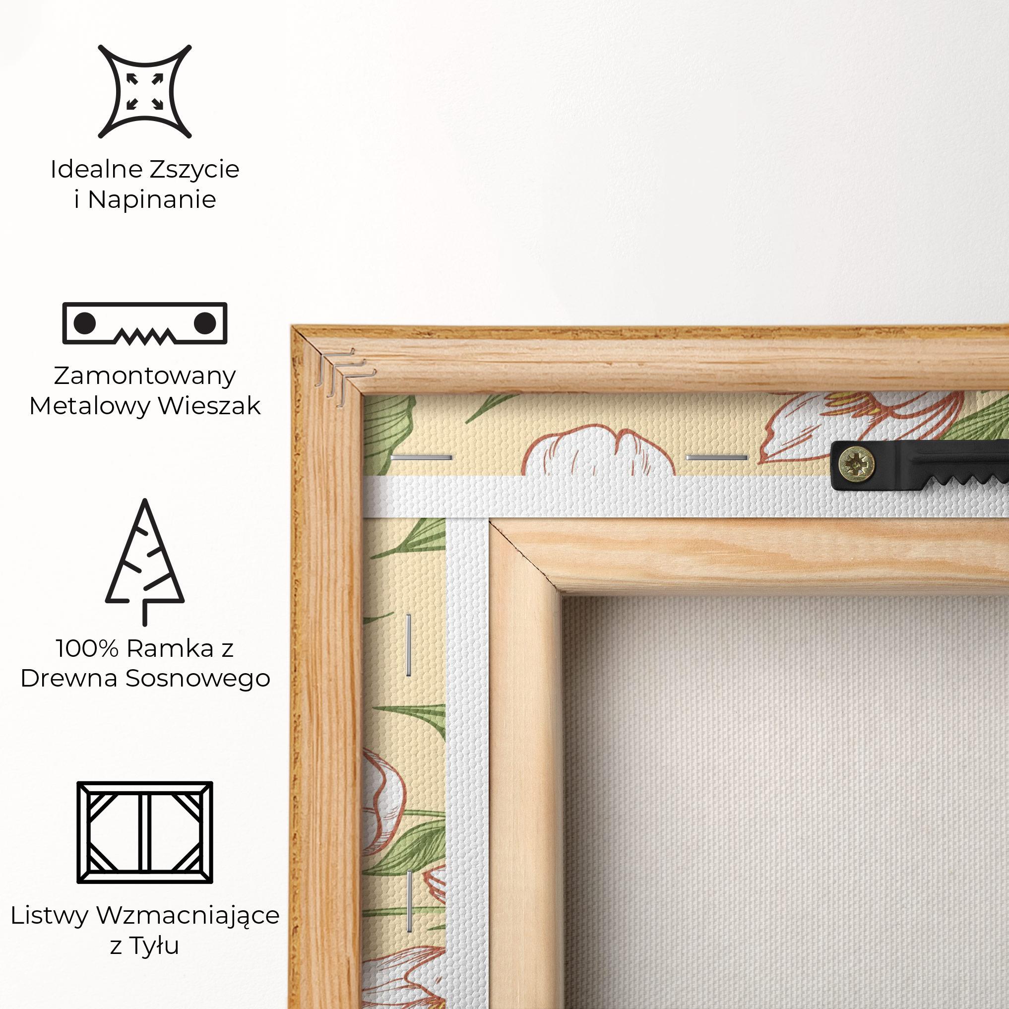 Obraz na Płótnie Cream Flower White mockup 5