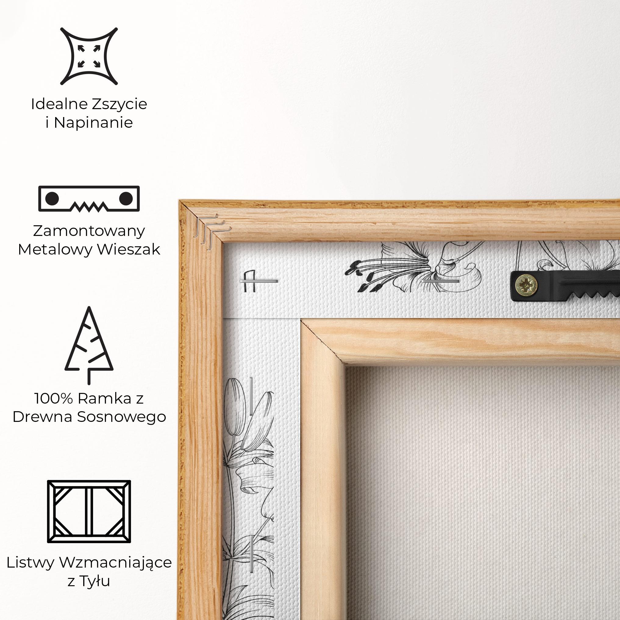 Obraz na Płótnie Flower Pattern mockup 5