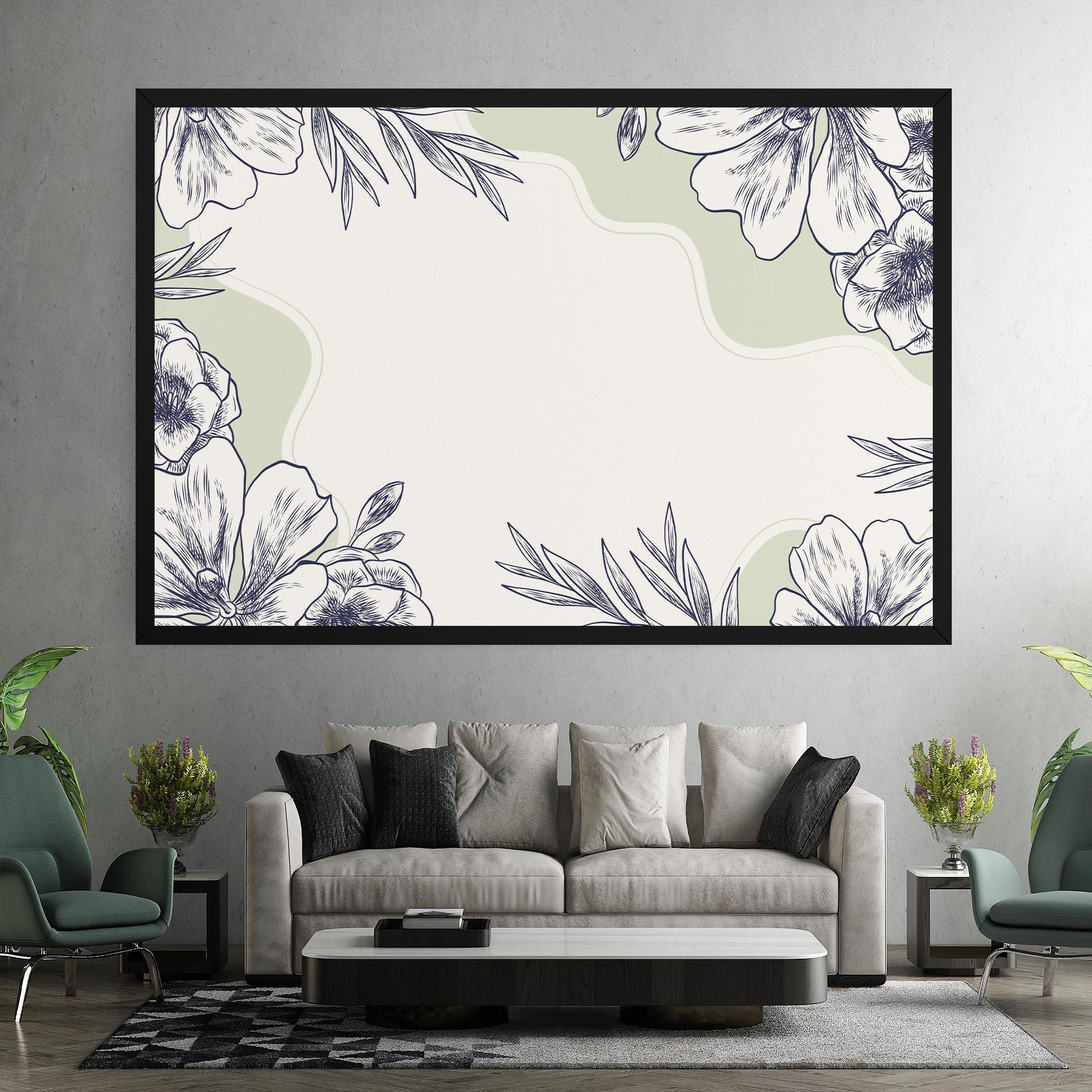 Obraz na Płótnie Blue Line Green mockup 7