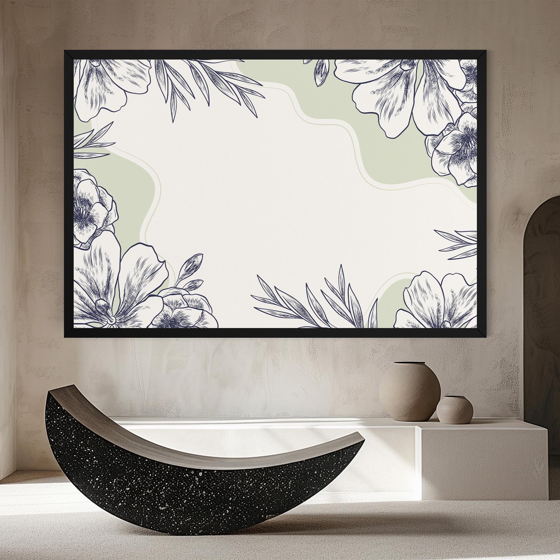 Obraz na Płótnie Blue Line Green mockup 8