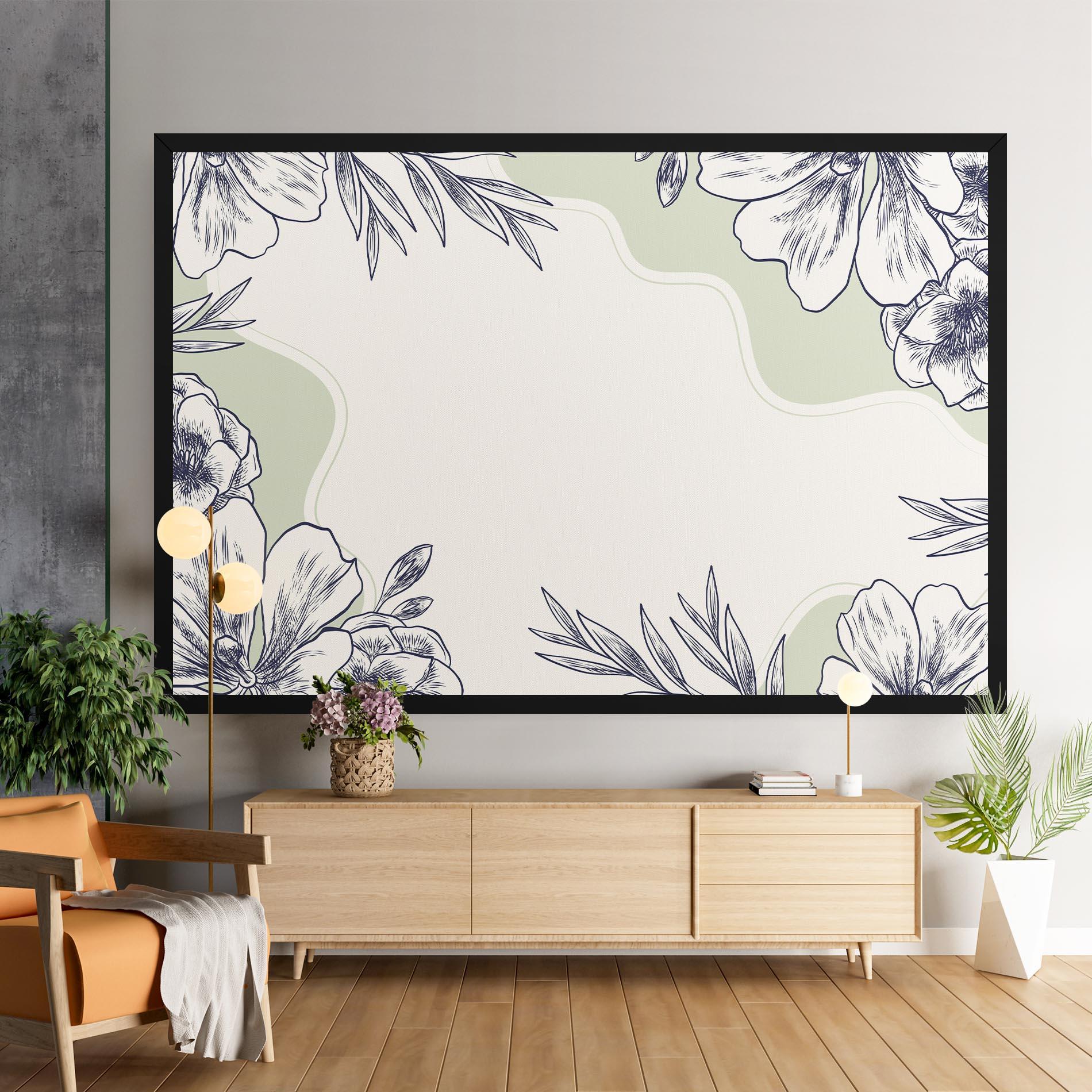 Obraz na Płótnie Blue Line Green mockup 9