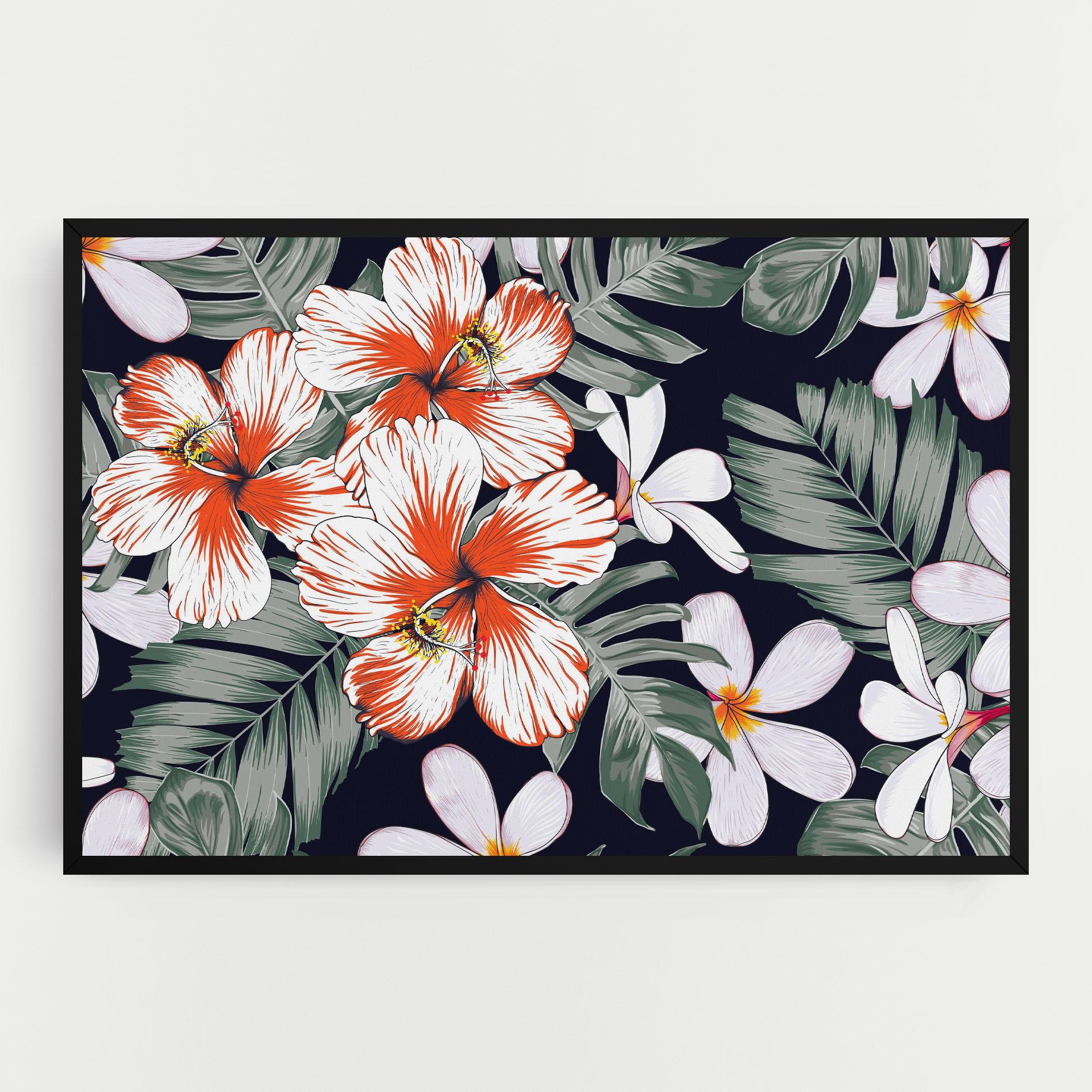 Obraz na Płótnie Orange White Exotic mockup 0