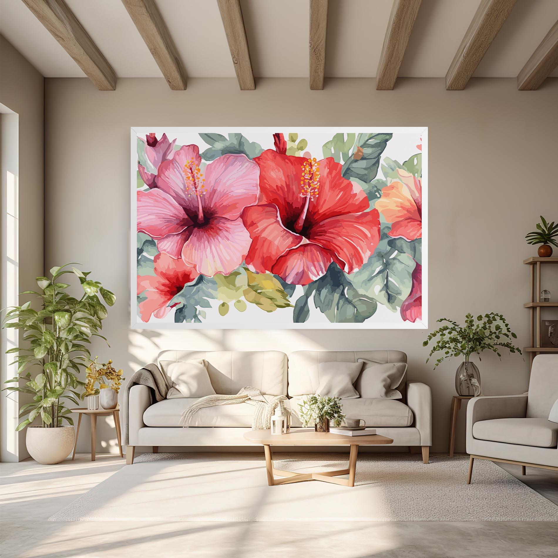 Obraz na Płótnie Pink Red Exotic mockup 6