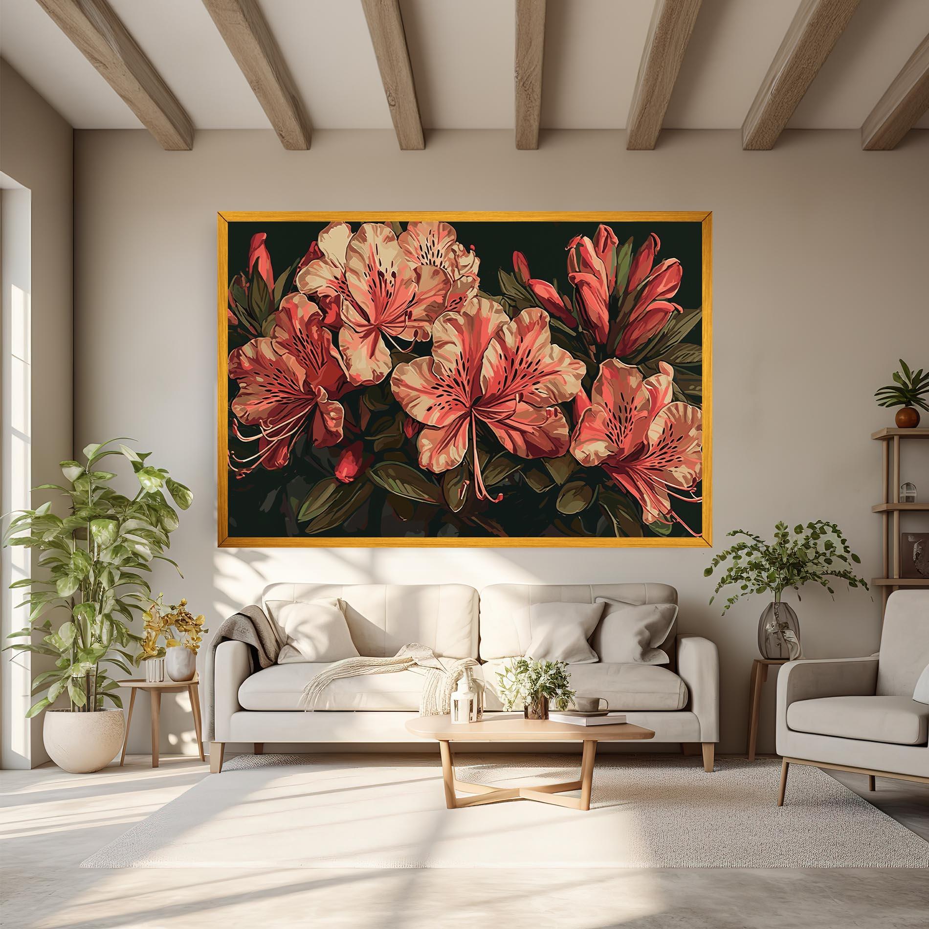 Obraz na Płótnie Cream Exotic Art mockup 6