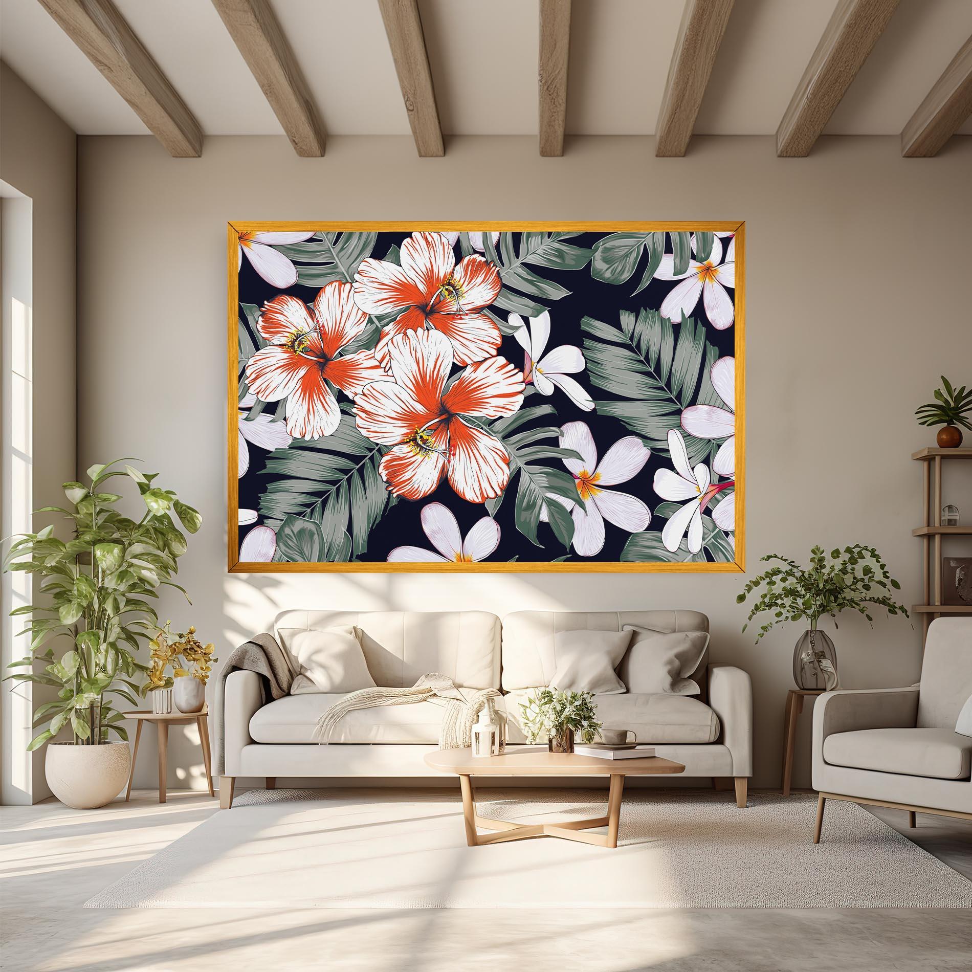 Obraz na Płótnie Orange White Exotic mockup 6