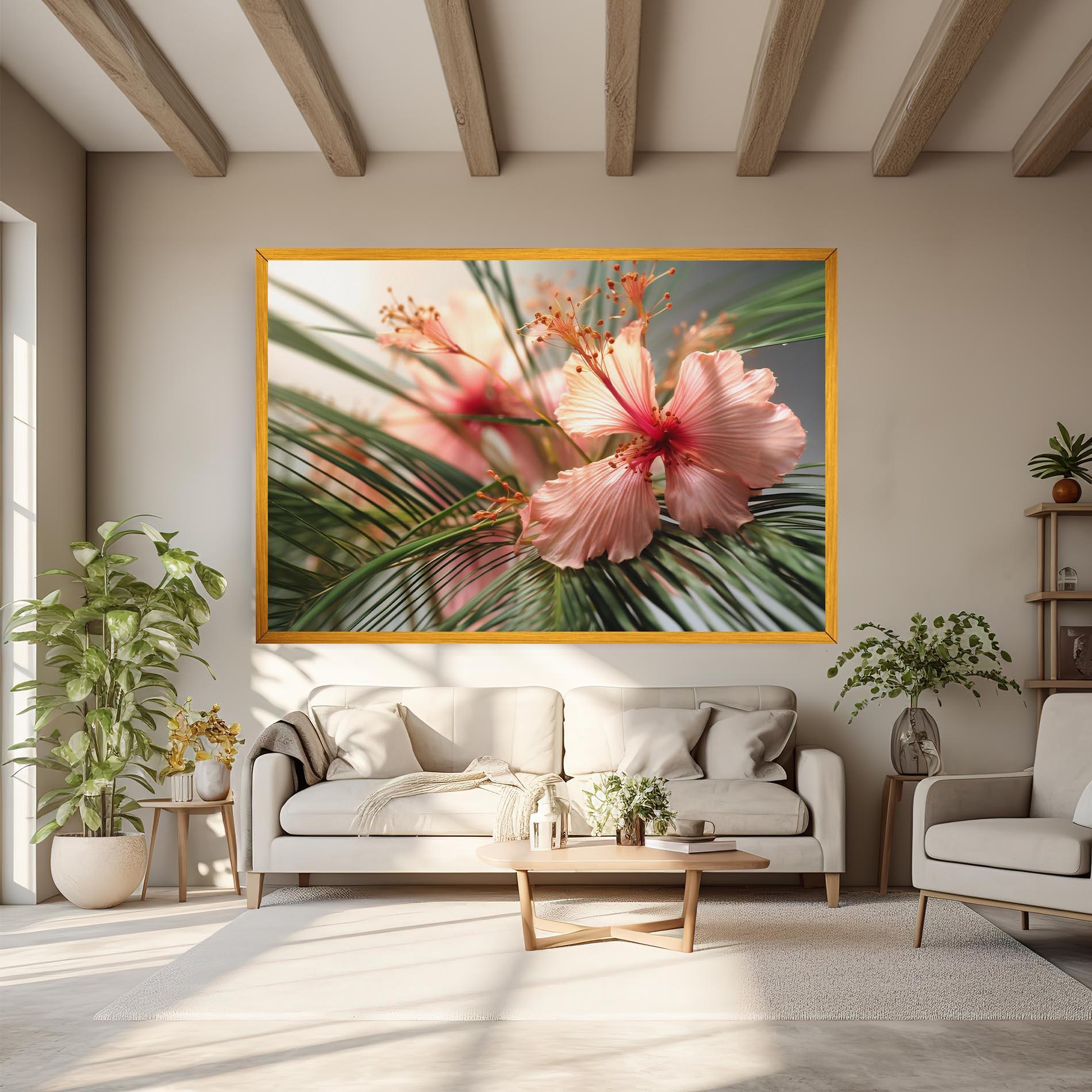 Obraz na Płótnie Sunset Exotic Flower mockup 6