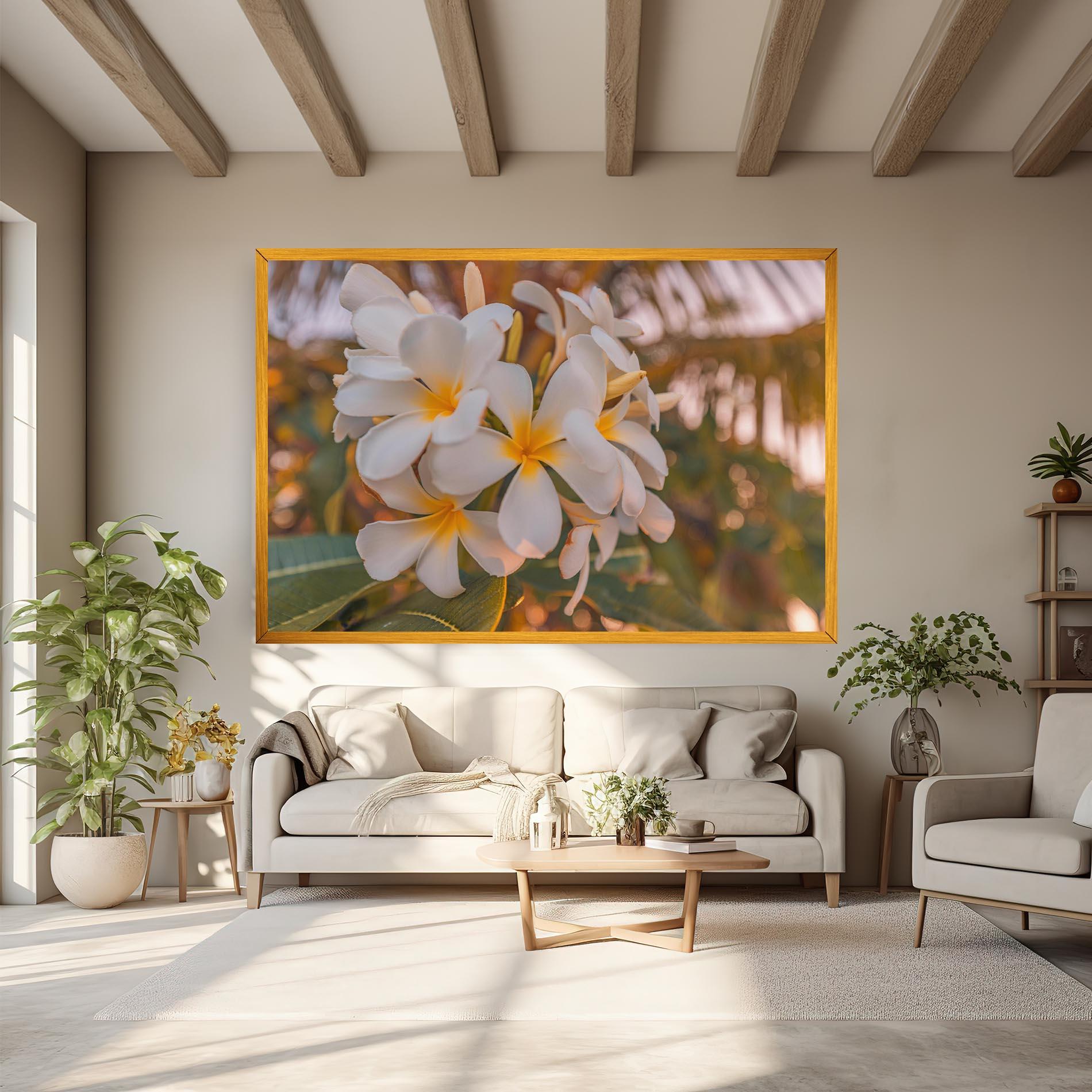 Obraz na Płótnie White Plumeria mockup 6