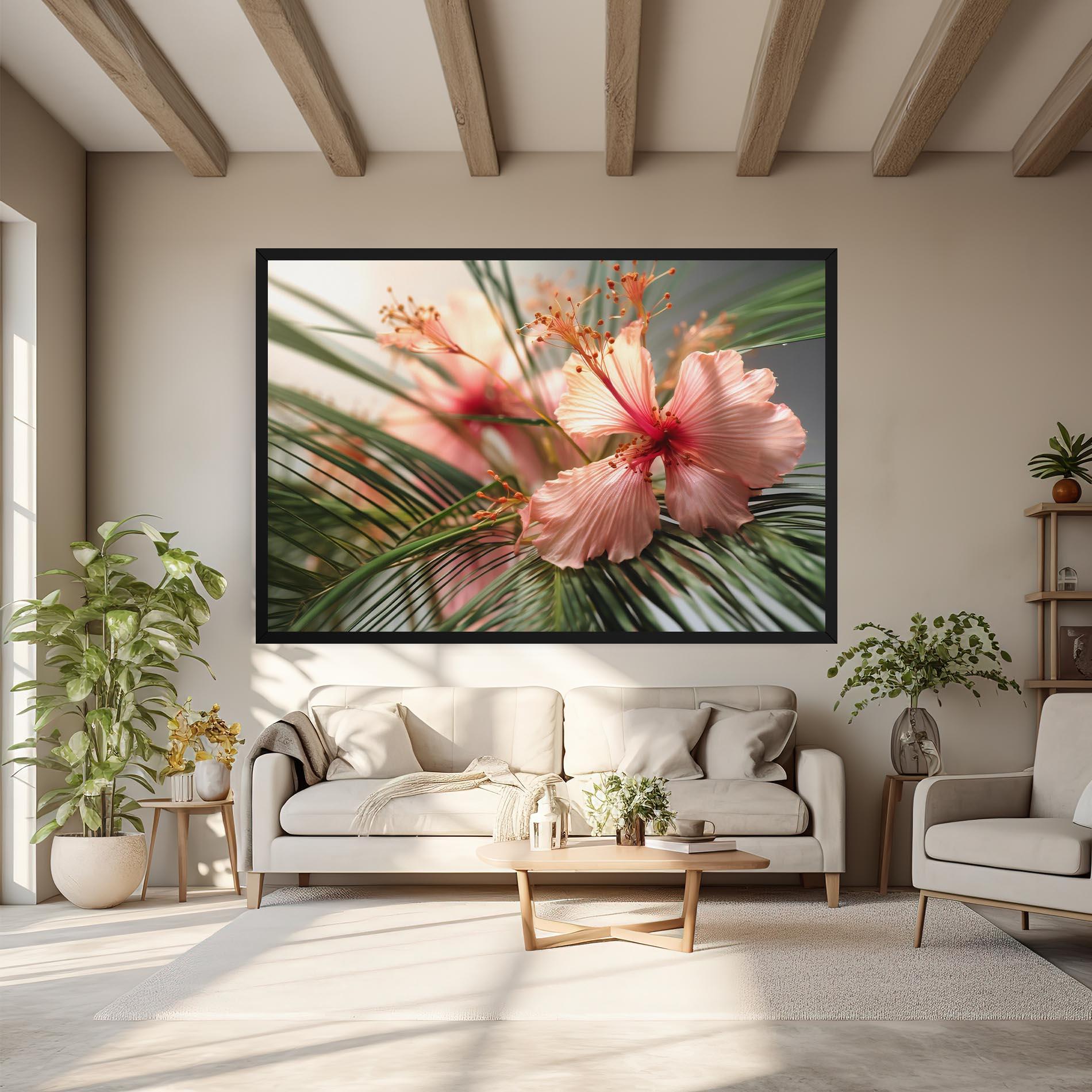 Obraz na Płótnie Sunset Exotic Flower mockup 6