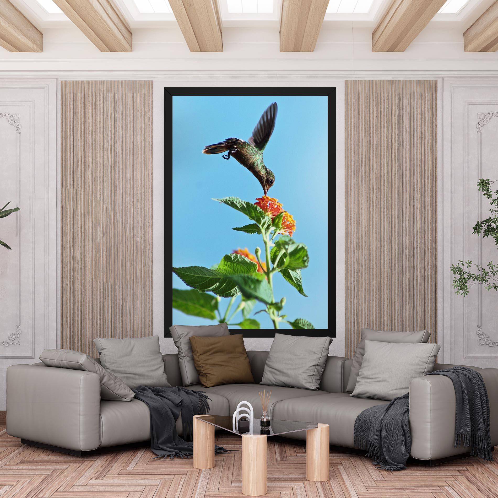 Obraz na Płótnie Bird Exotic Flower mockup 6