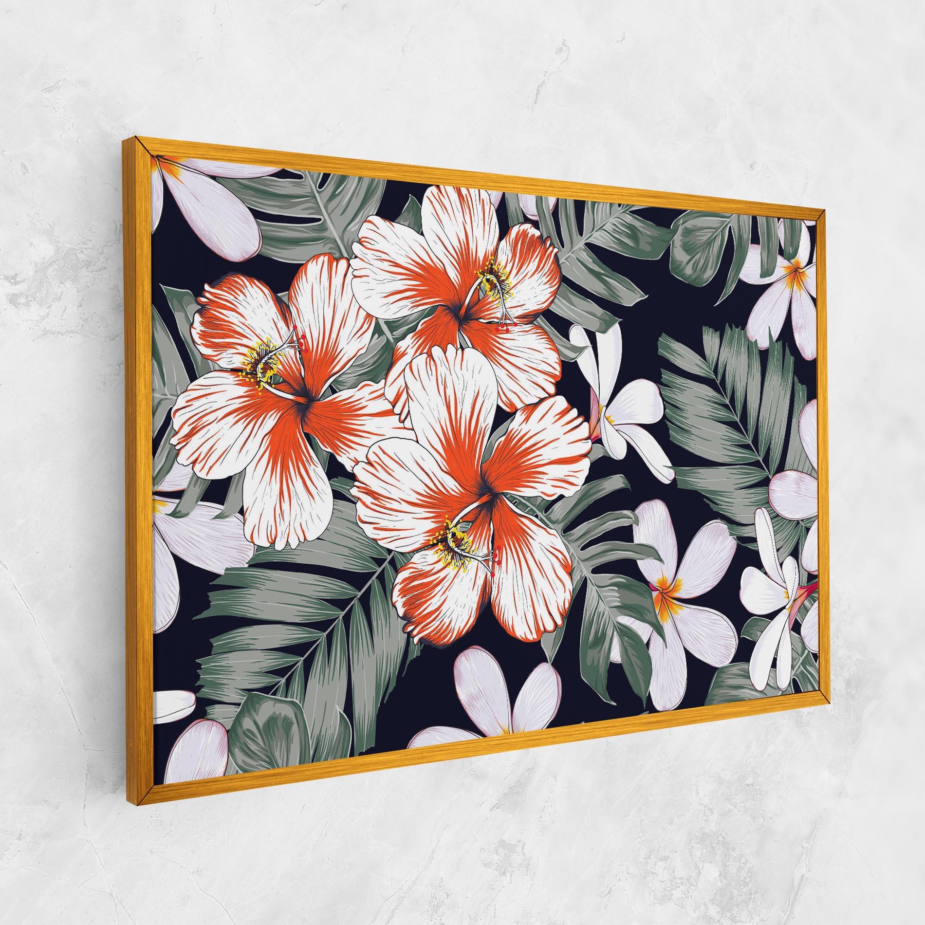 Obraz na Płótnie Orange White Exotic mockup 1